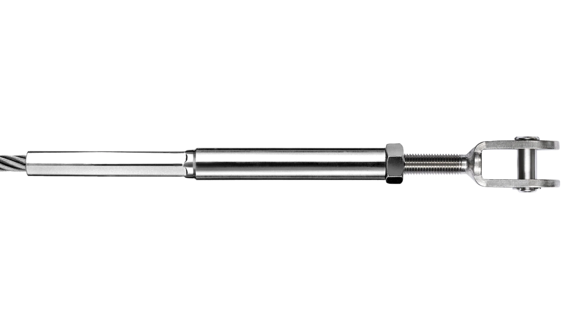 Clevis Classic and internal thread-end left-hand swaged for rope Ø 3 - 8 mm