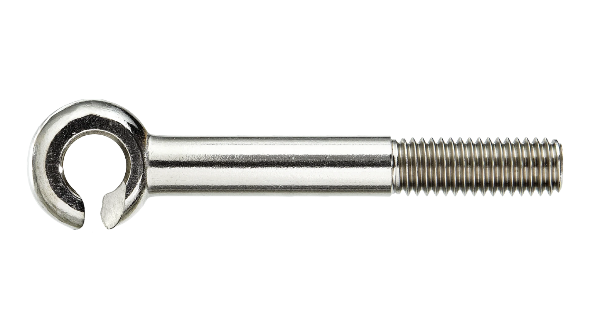 Eye bolt right-hand thread slotted