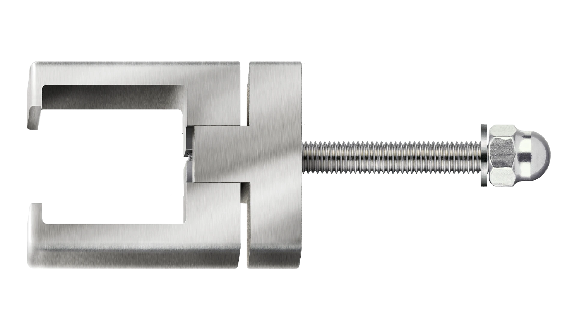 Frame clamp square one-way  for posts made of flat profile or square tube