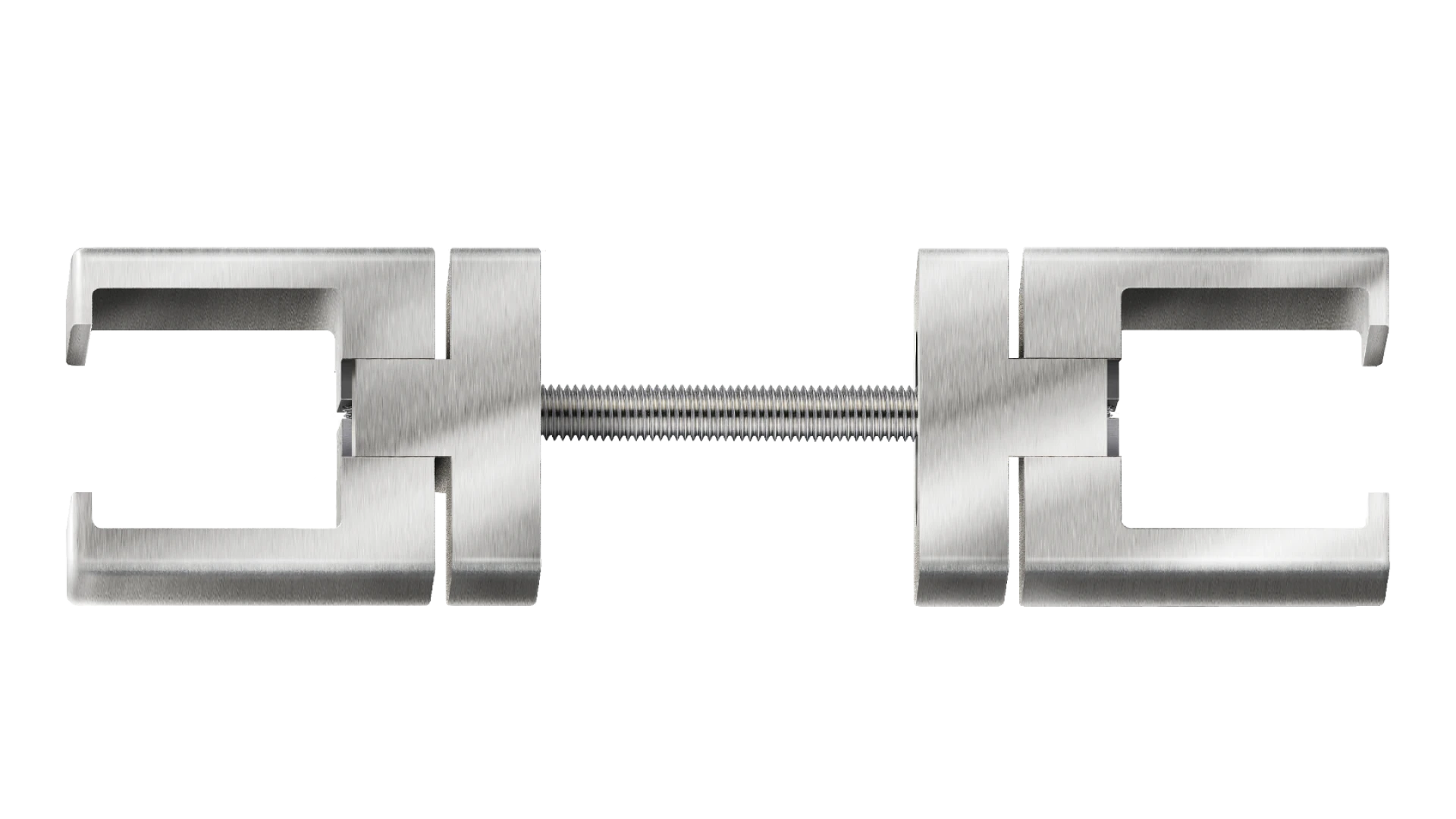 Frame clamp square two-way  for posts made of flat profile or square tube