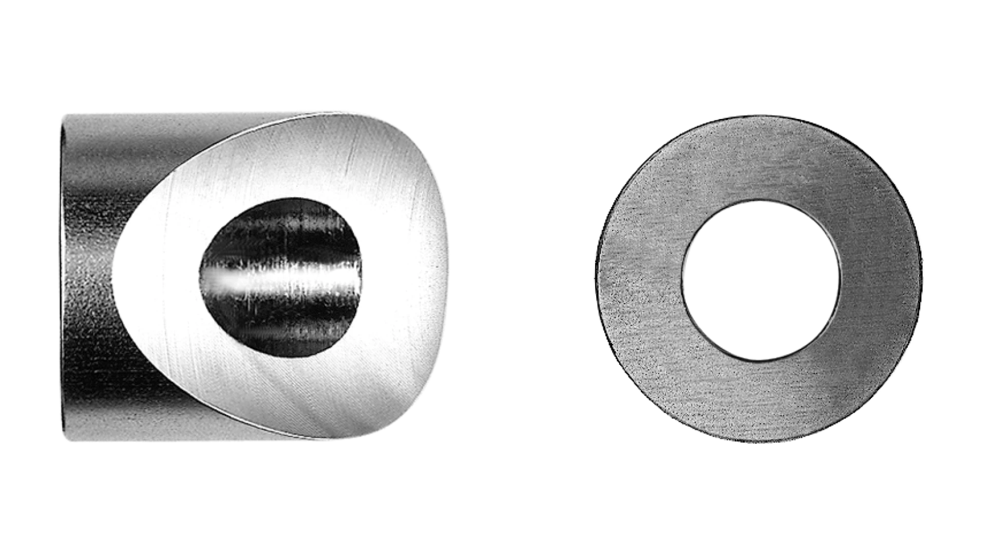 Post fitting round shape  for external thread