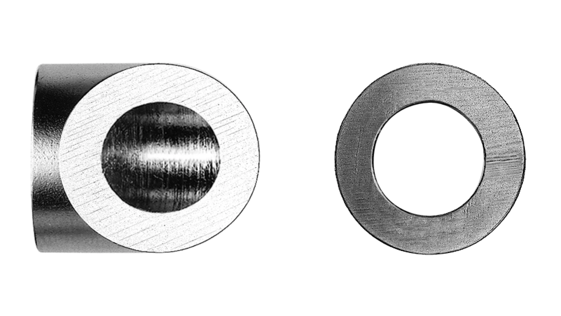 Post fitting flat shape  for end-stop radius head with internal thread