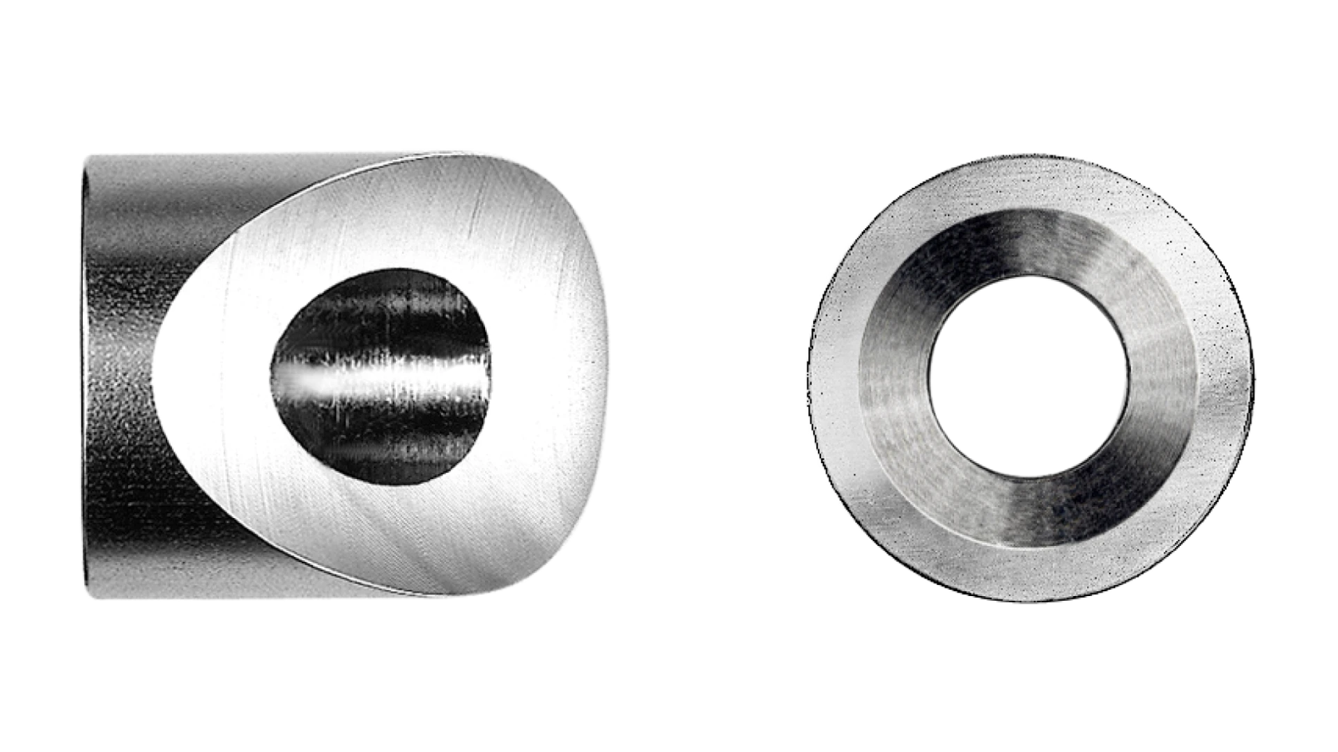 Post fitting round shape  for end-stop with countersunk head 90°