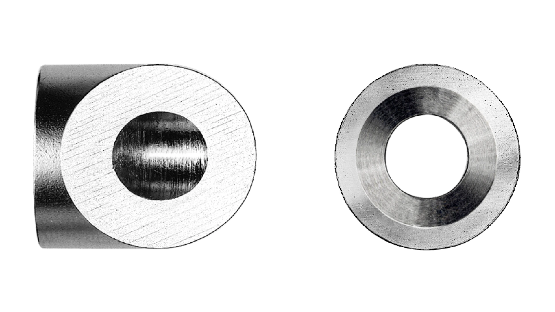 Post fitting flat shape  for end-stop with countersunk head 90°