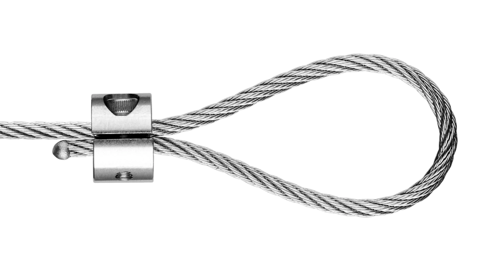 2-part loop clamp without thimble self-assembly light