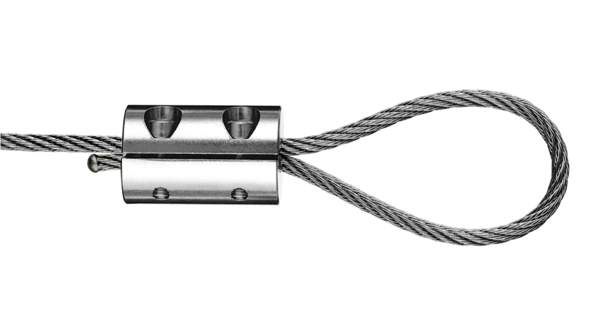 2-part loop clamp without thimble self-assembly