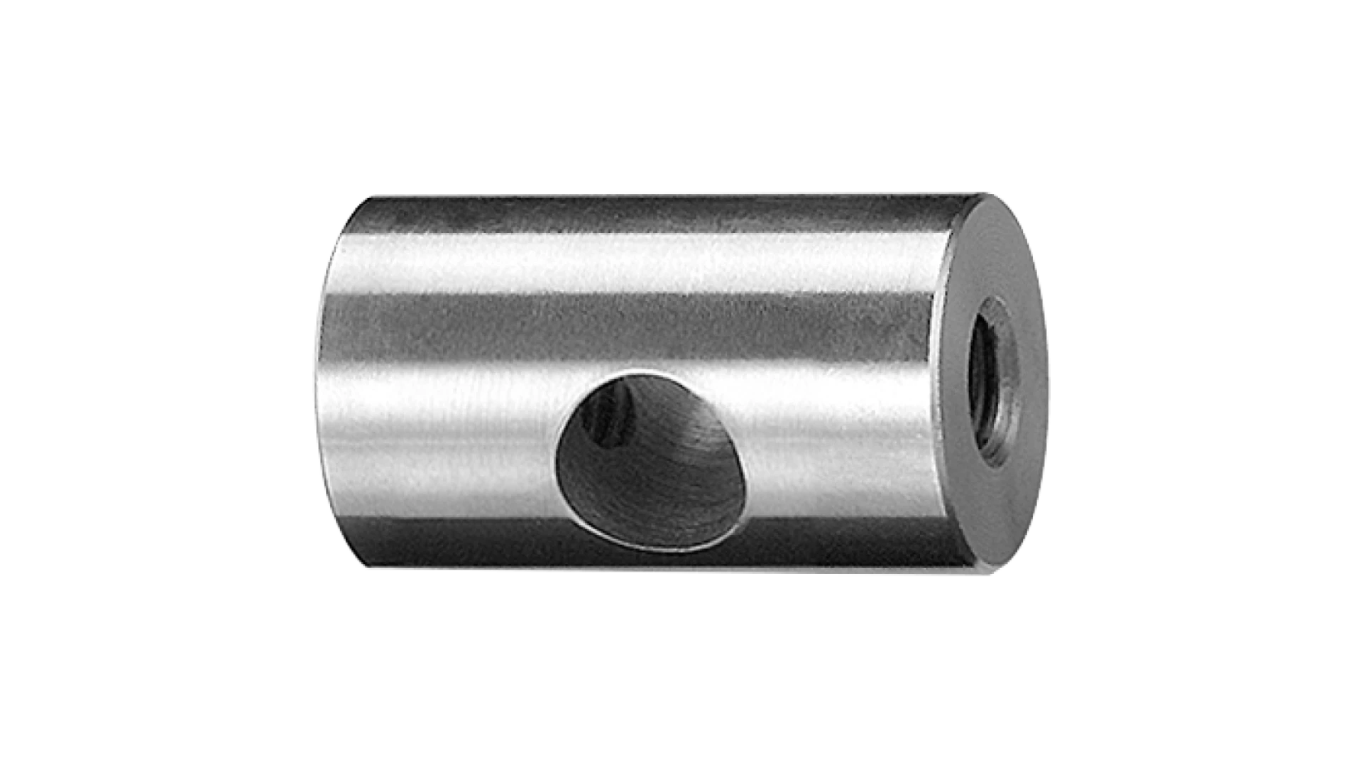 Rod-rope connector   with two internal threads