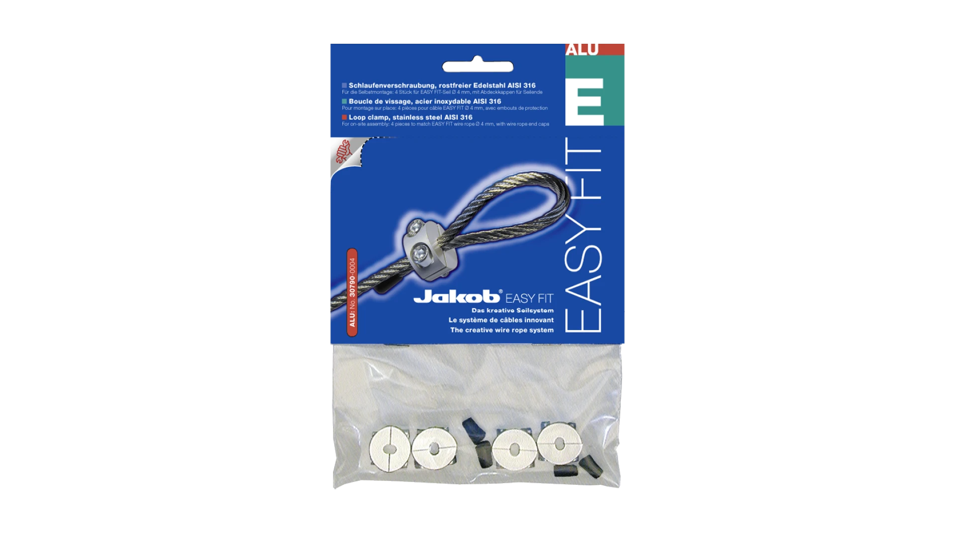 loop clamp Easy Fit self-assembly aluminium