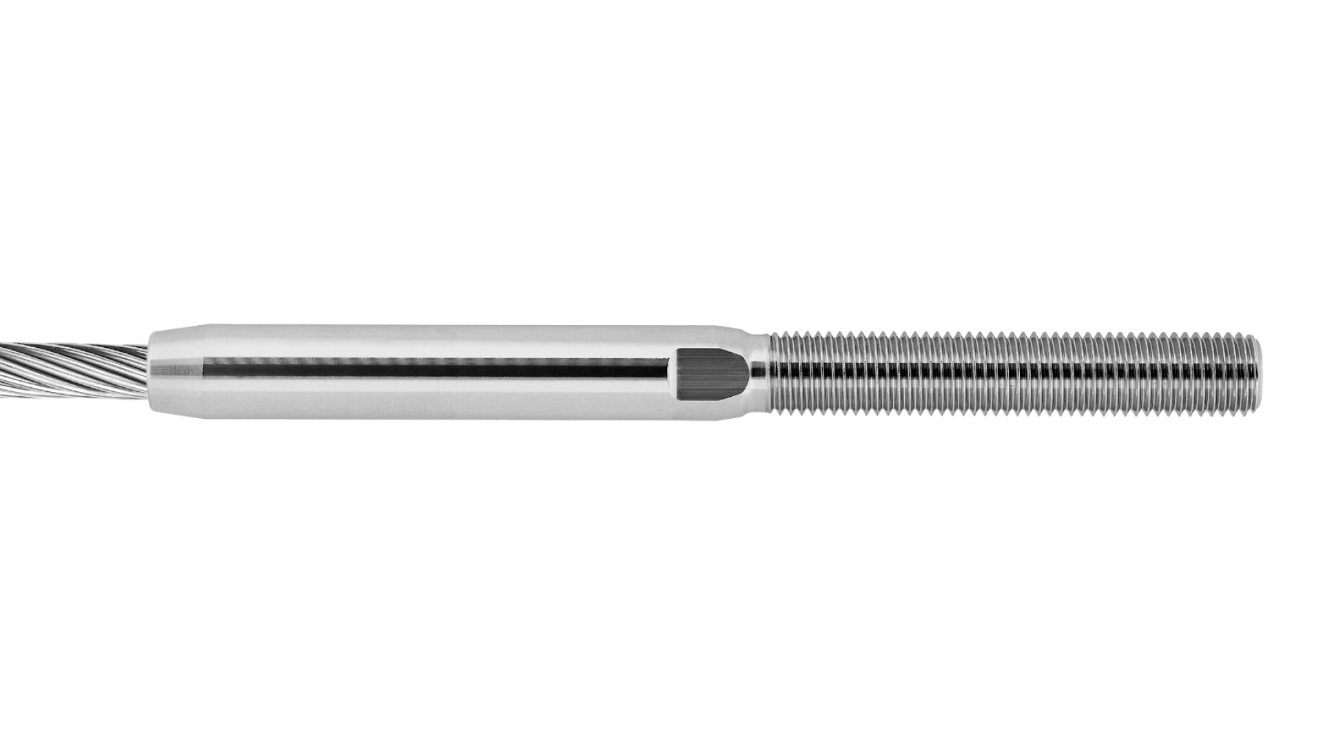 External thread end left-hand Forte round swaged