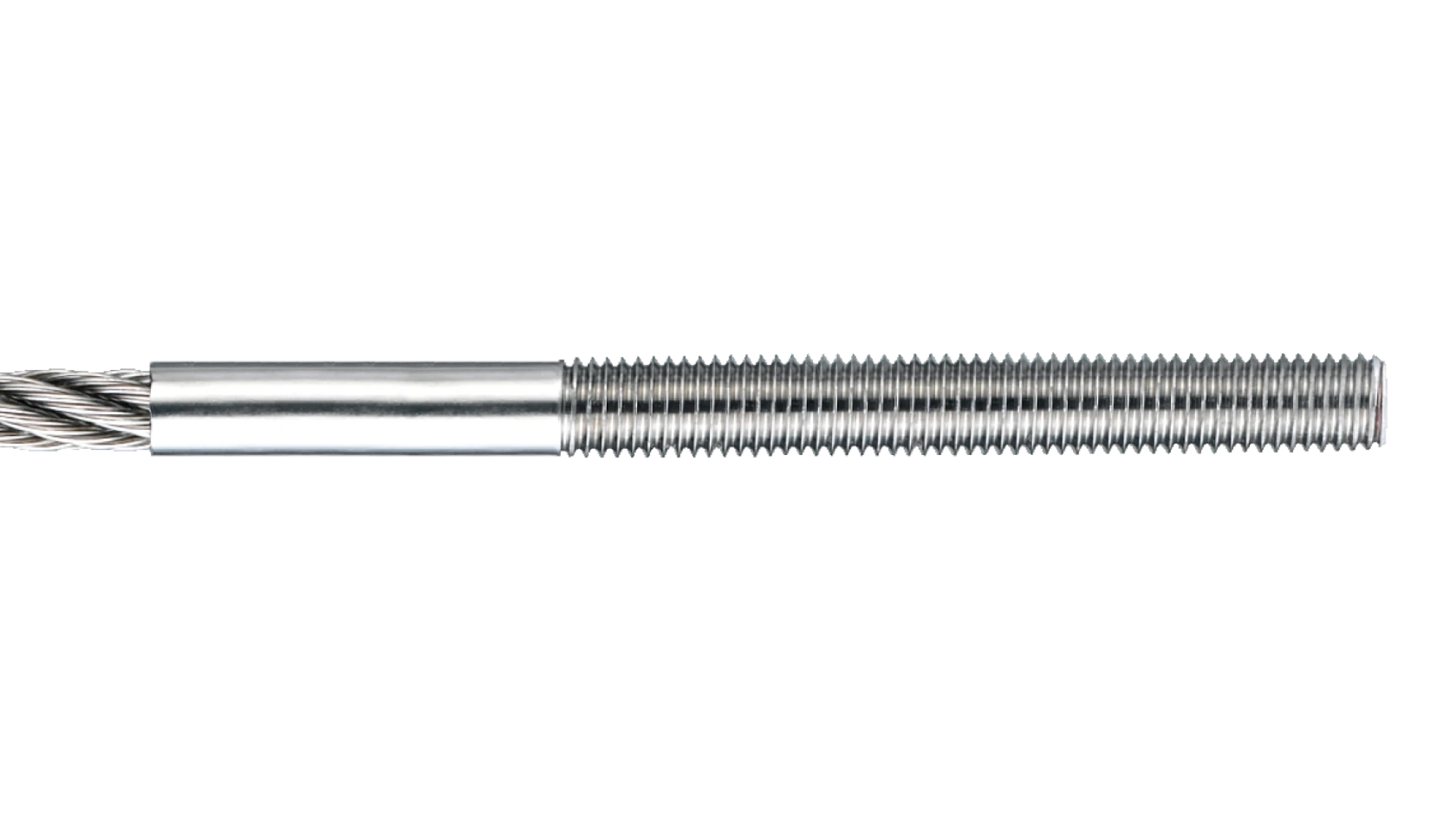 External thread end right-hand Univiss round swaged