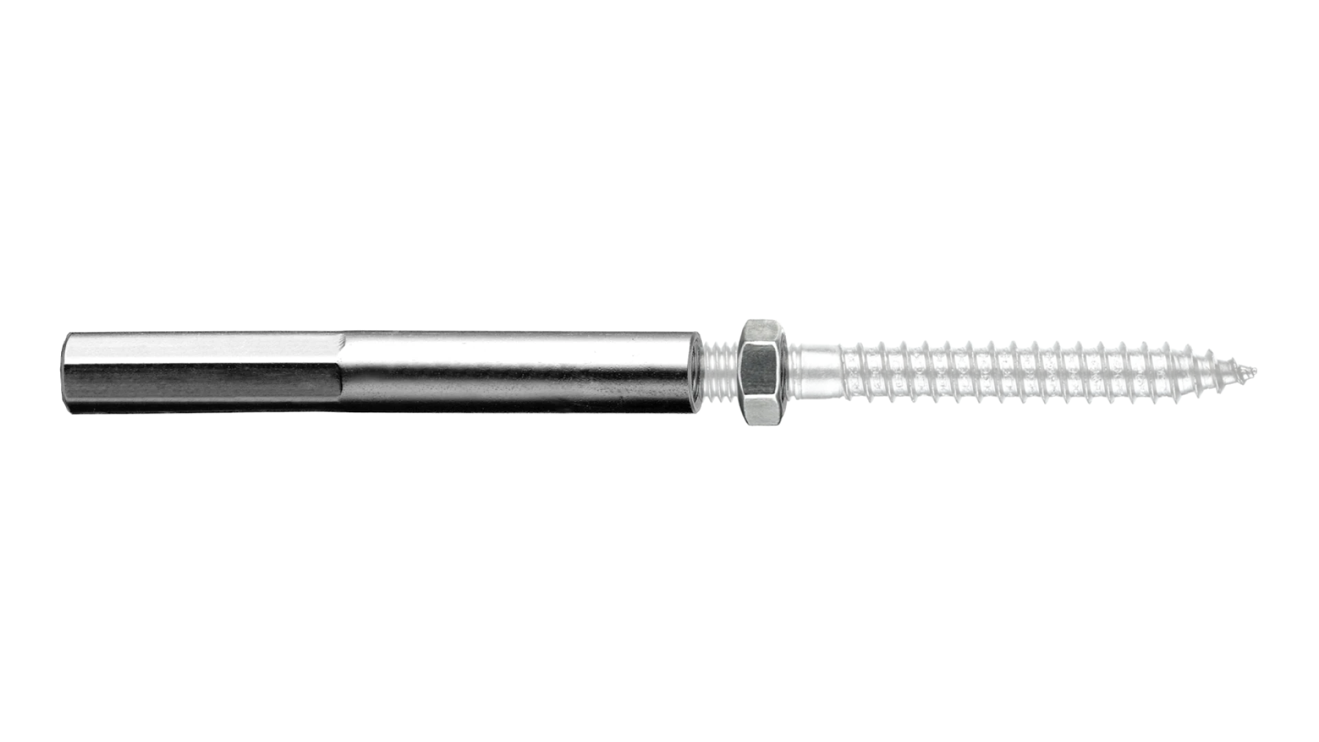 Assembling aid   for dual thread screw right-handed