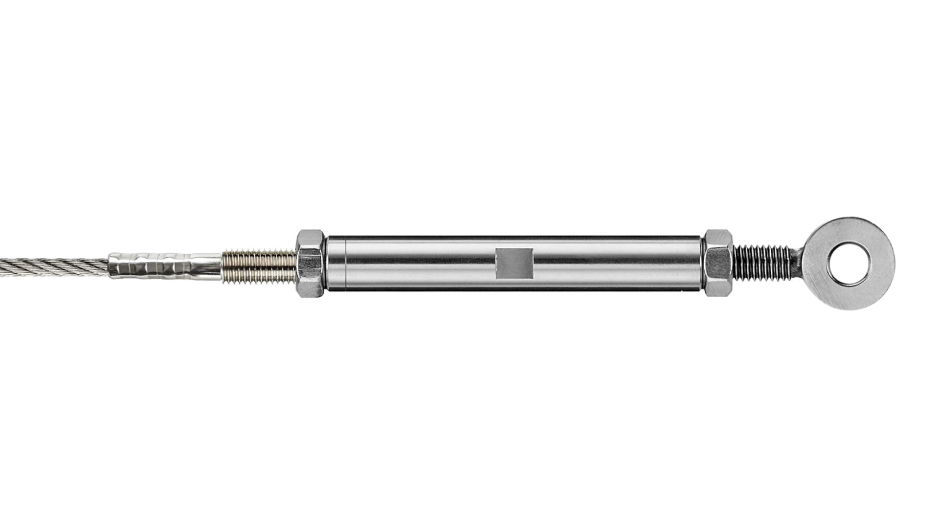 Tensioning sleeve with eye GreenGuide SA self-assembly