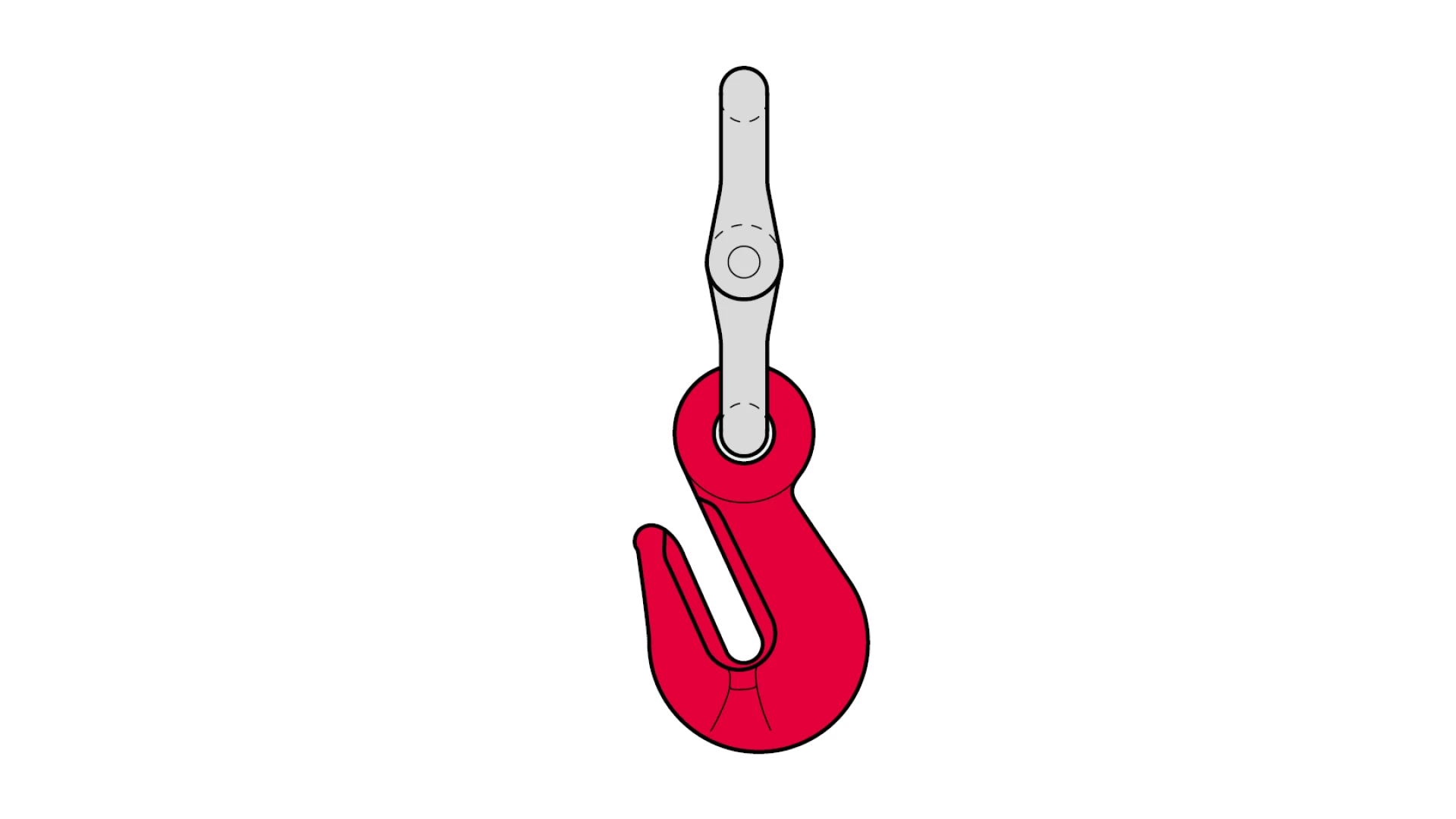 Chain-shortening hook with eye end  GK 8