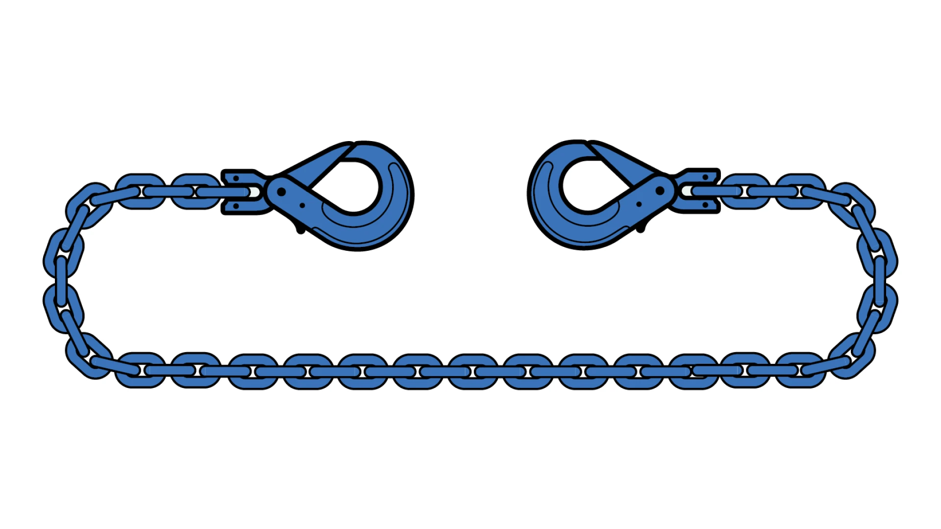 Binder chain with safety hook on both ends  GK 10