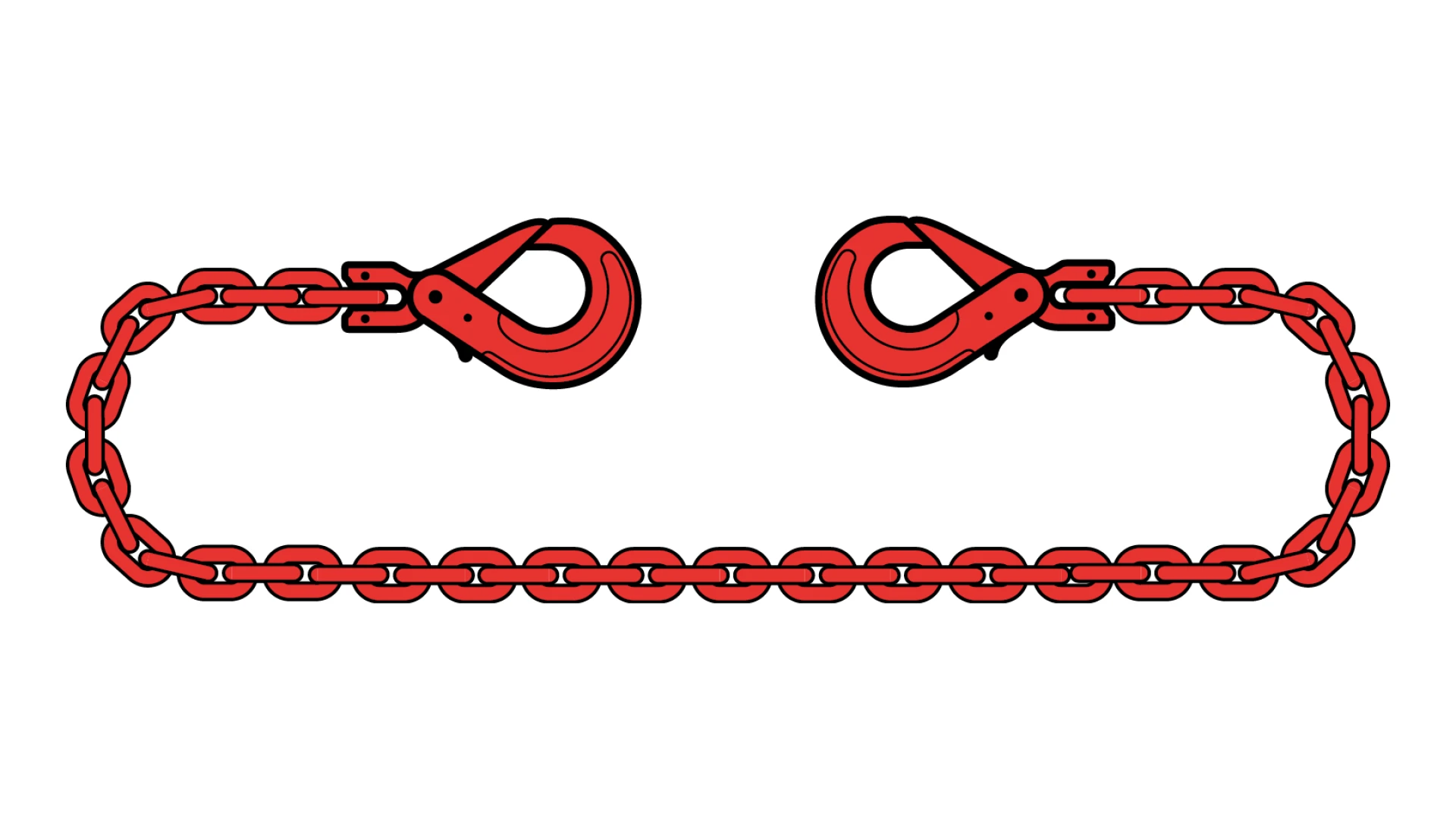 Binder chain with safety hook on both ends  GK 8