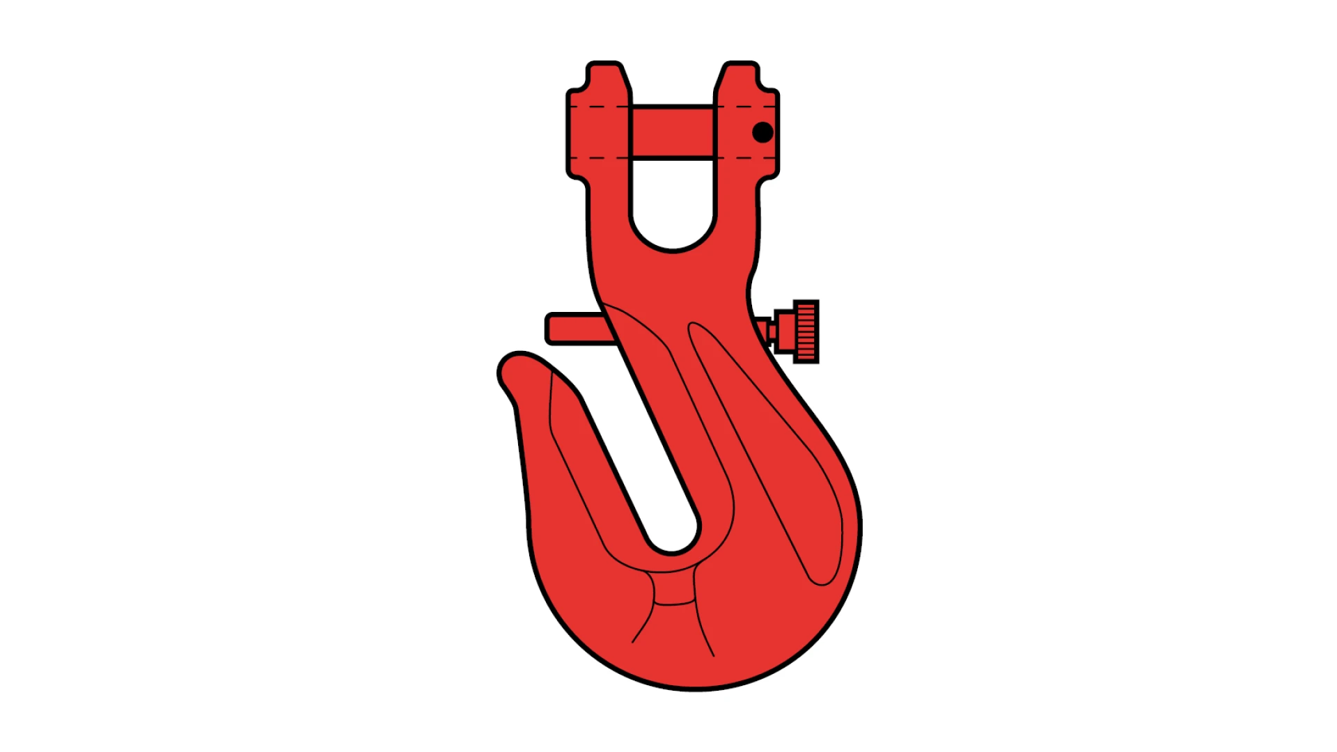 Chain-shortening hook with clevis and safety pin, type LPG  GK 8