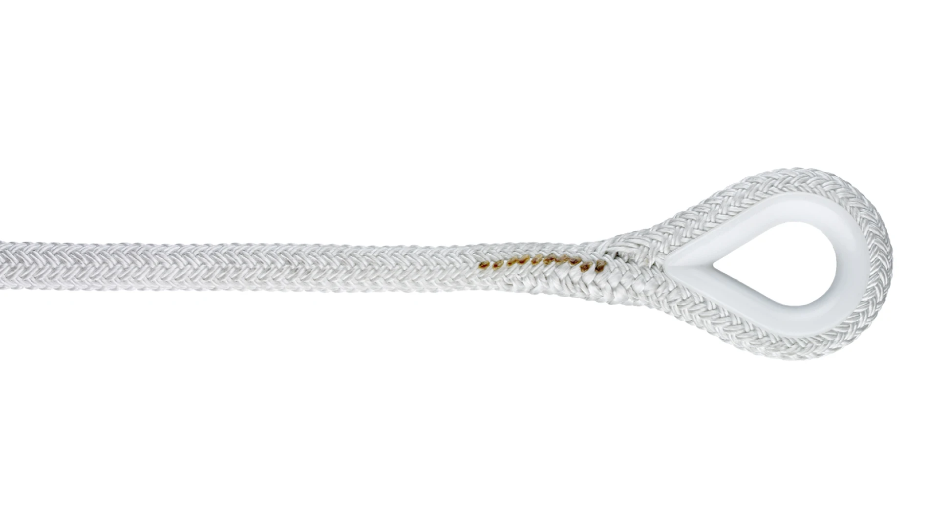Loop with thimble spliced für Seil geflochten