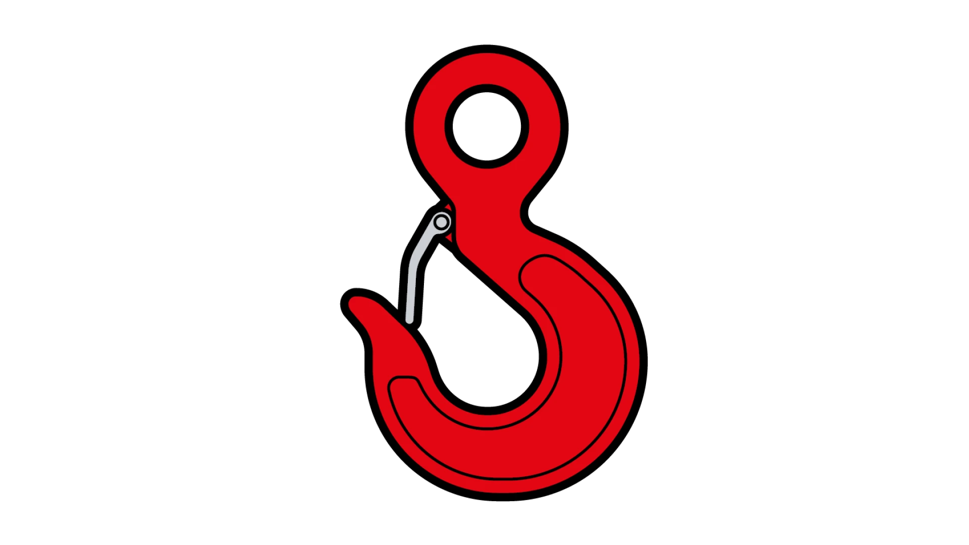 Eyelet hook with bolt locking