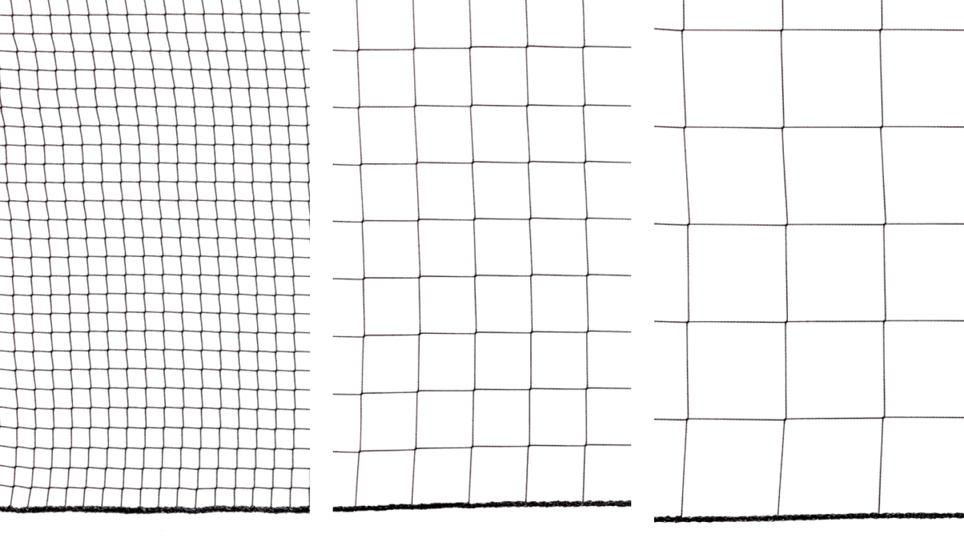 Safety and fall stop net with a reinforced selvedge  Ø 1.5 mm, made of polypropylene