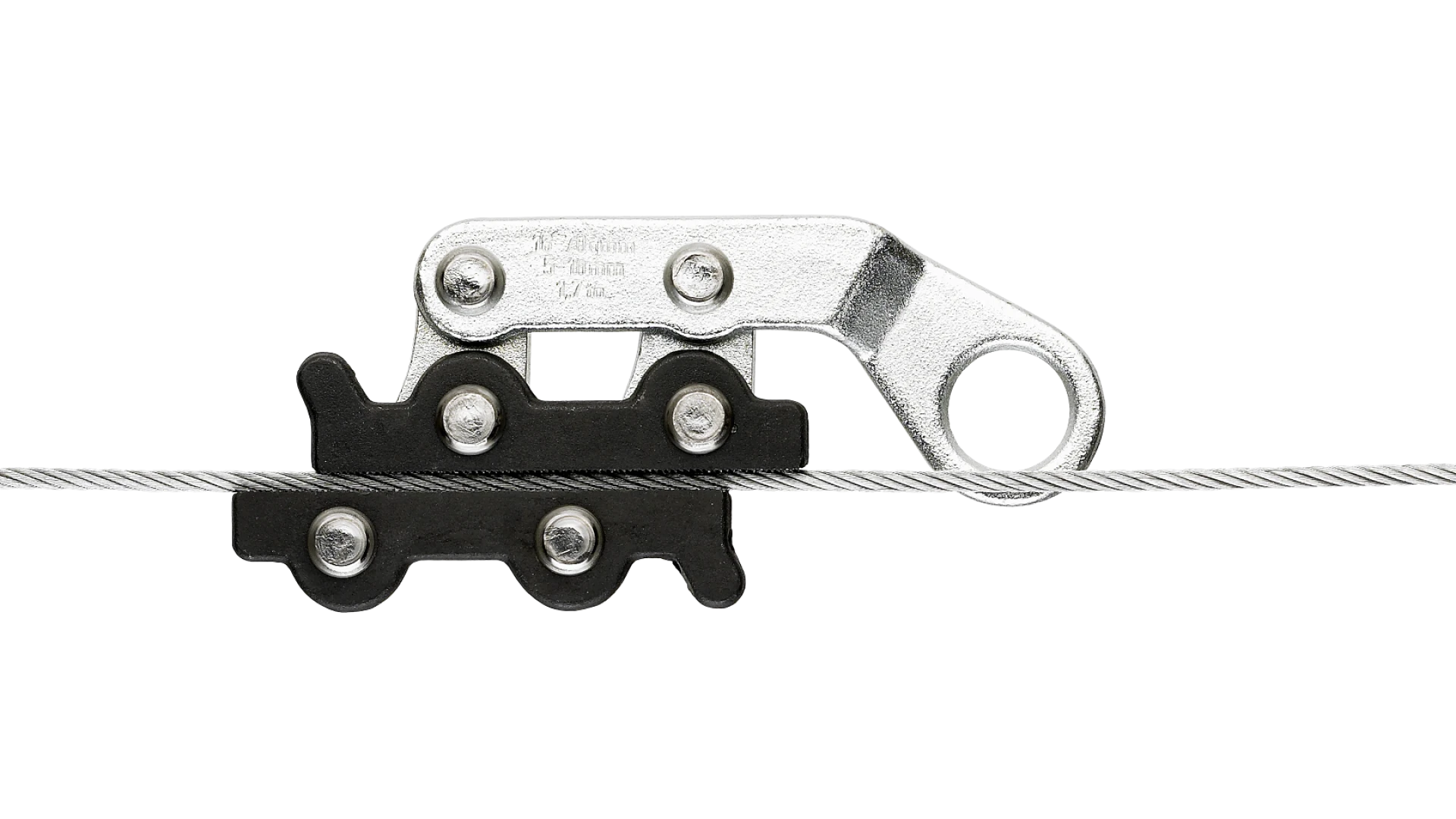 Rope-tensioning clamp