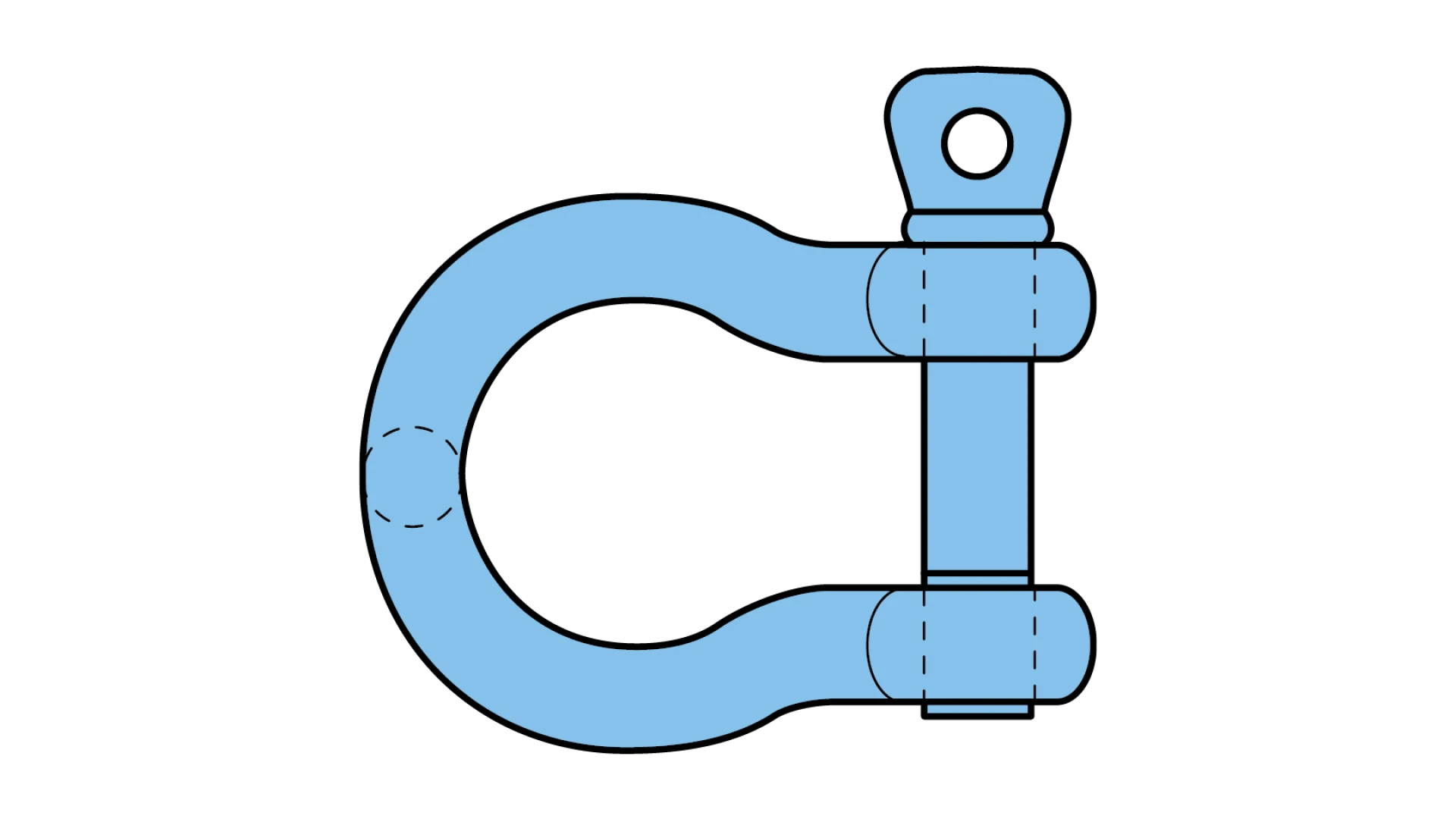 Shackle omega-type
