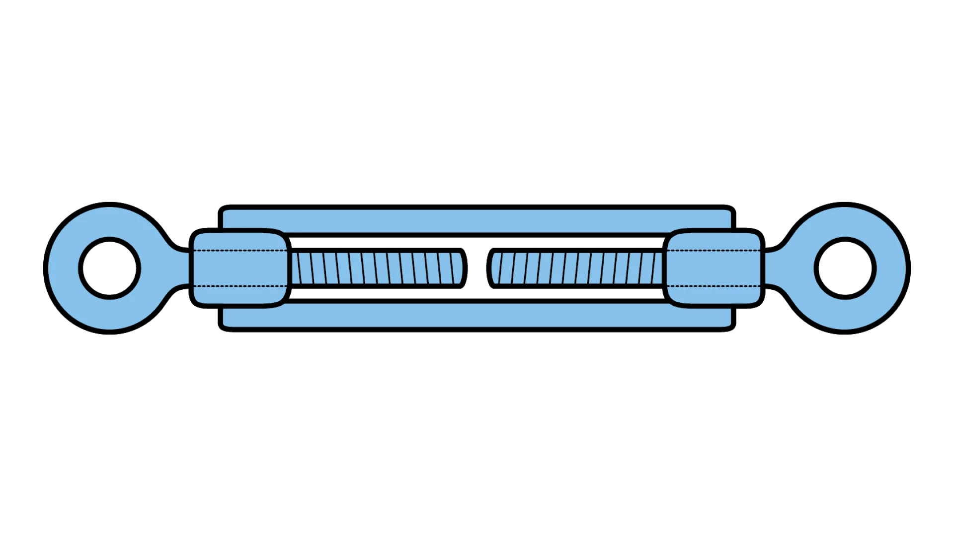 Turnbuckle with two eyes  metrisch