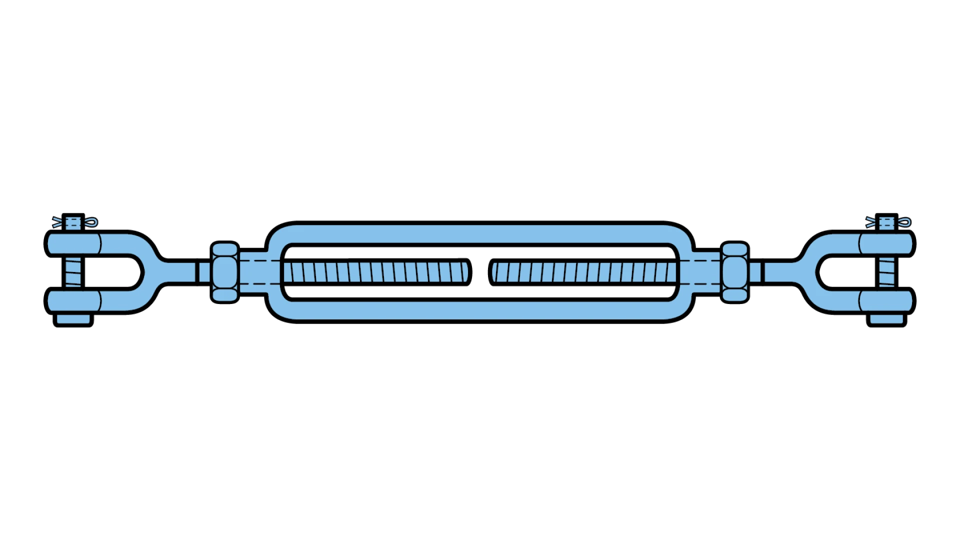 Turnbuckle with two clevis  Typ USA