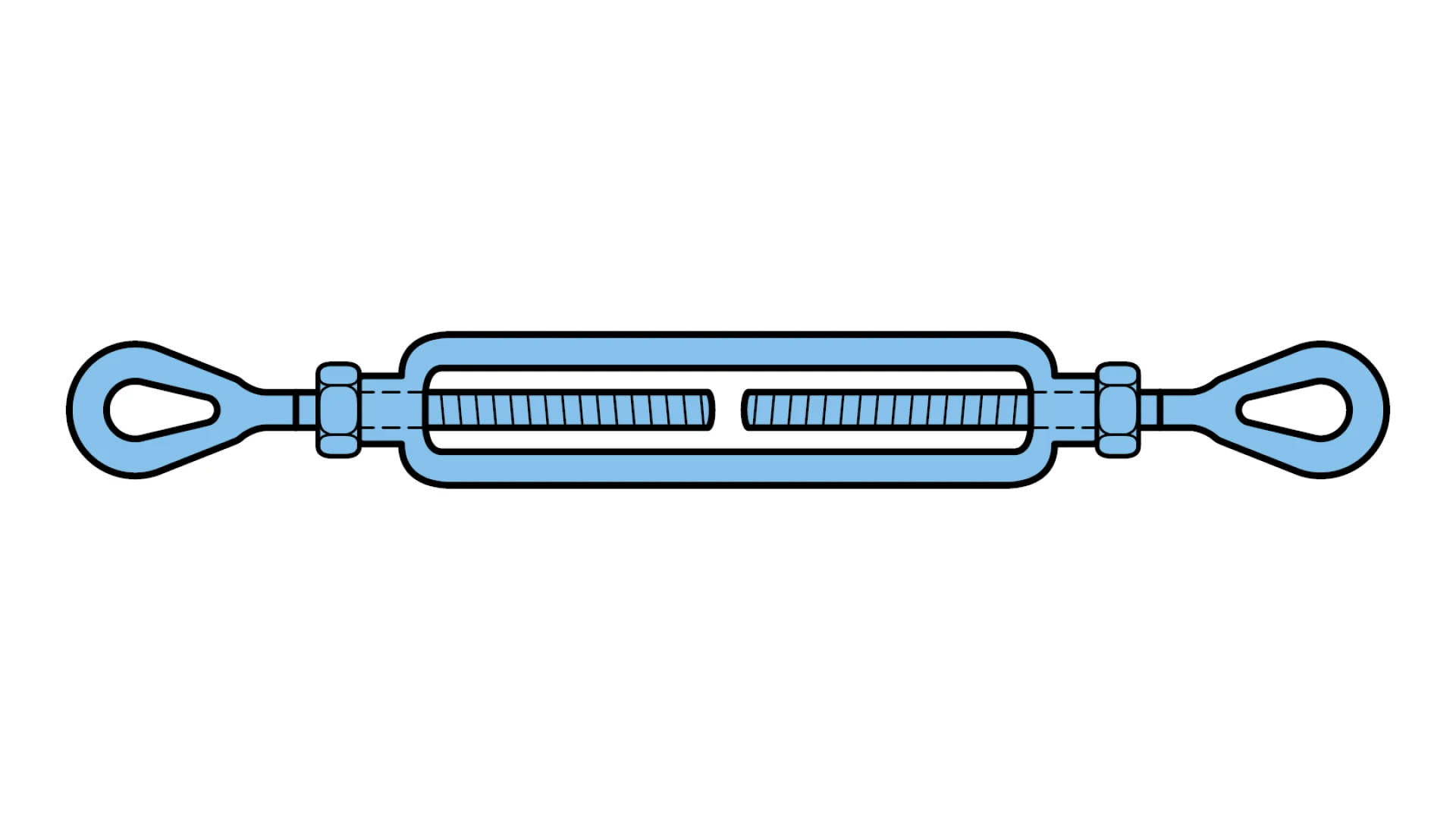 Turnbuckle with two eyes  Typ USA