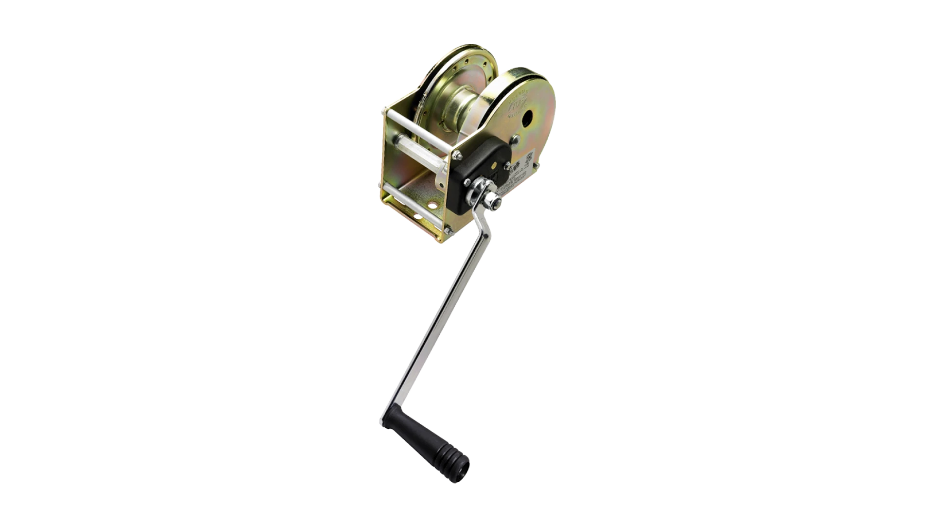 Hand winch with self-activating automatic brake