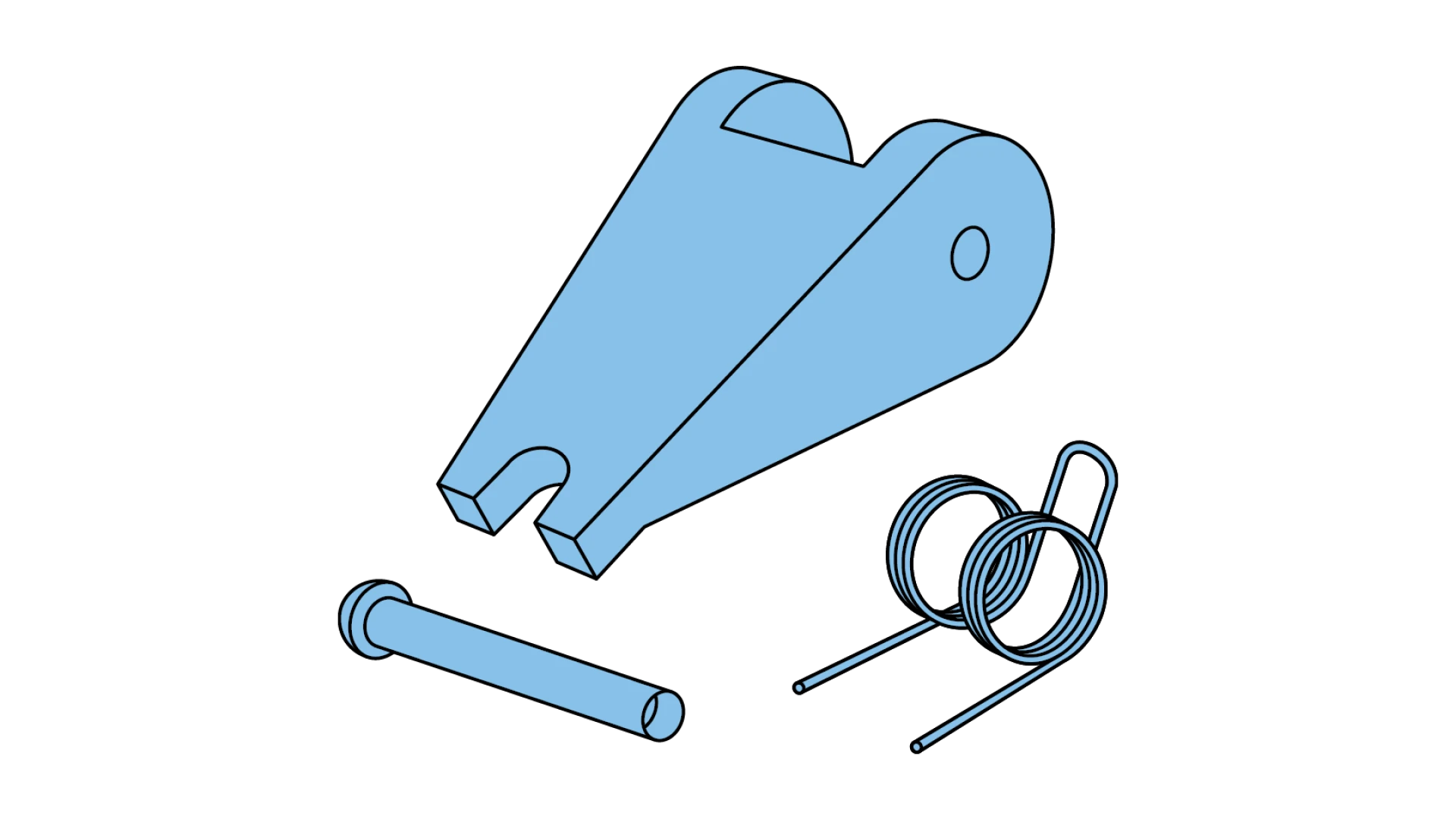 Replacement safety latch kit   for hook type GHS