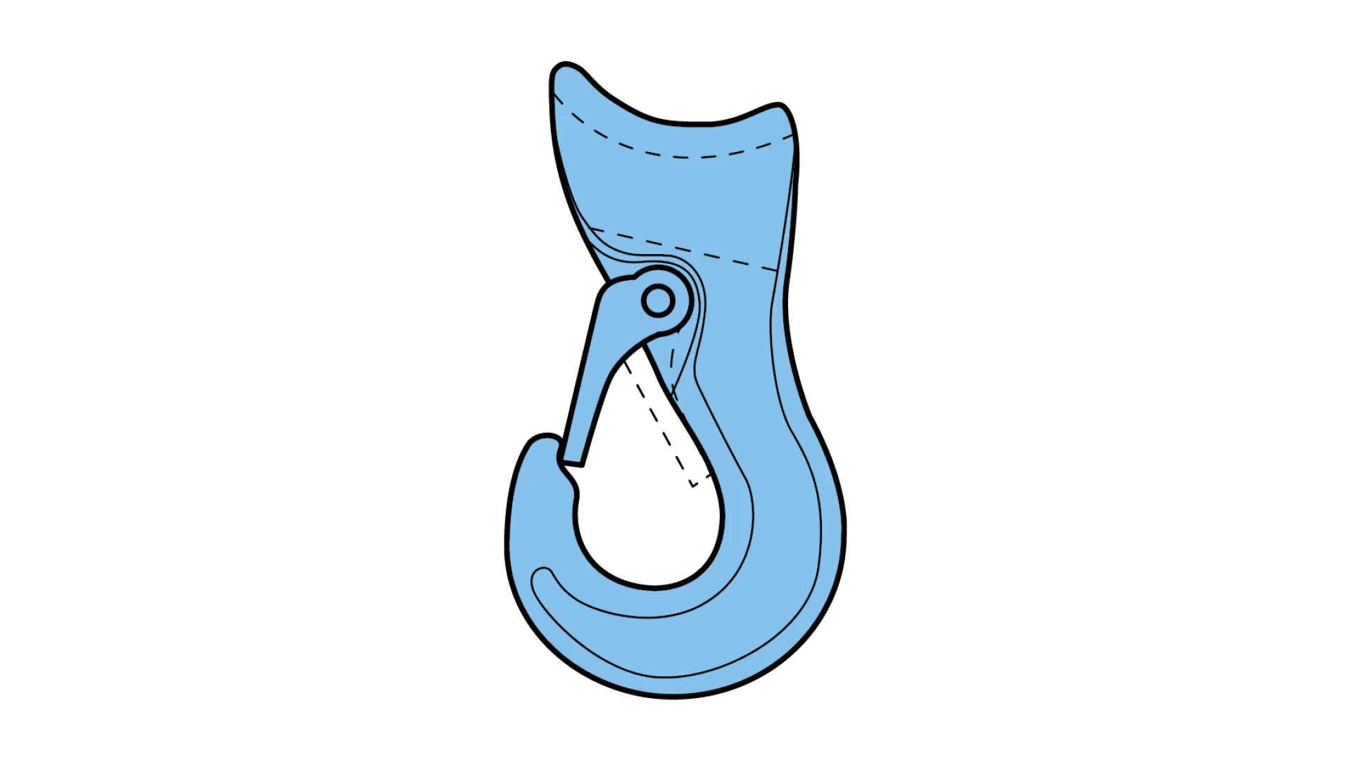 Sliding choker hook with safety latch
