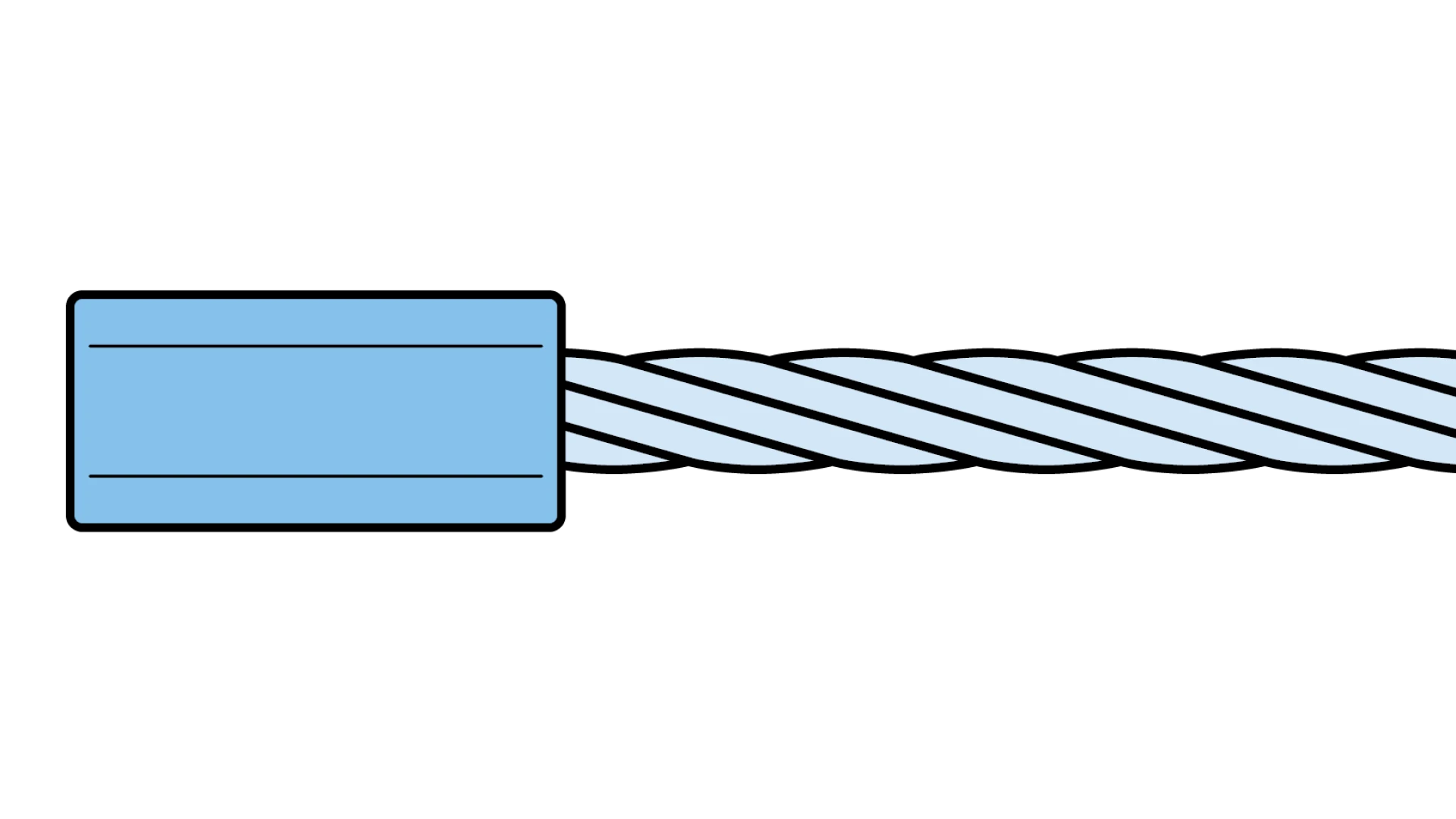 Steel end stop  round swaged