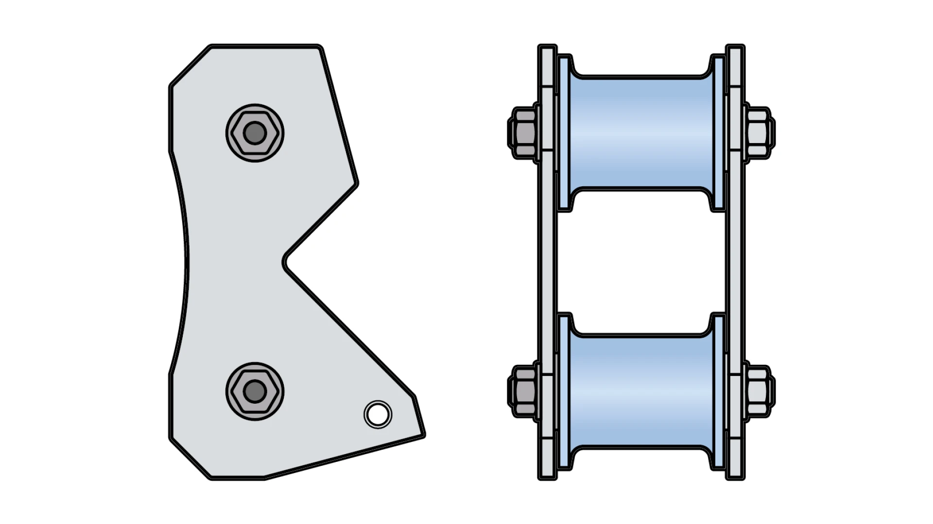 Rope deflection roller simple