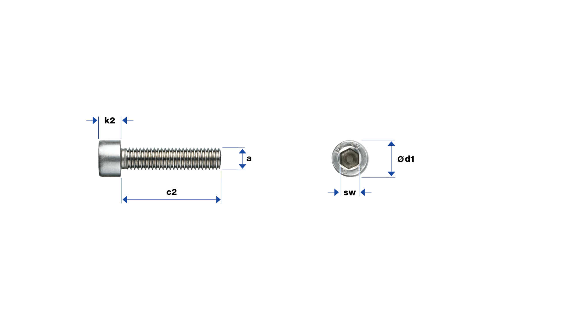 Cylinder screw hexagon socket