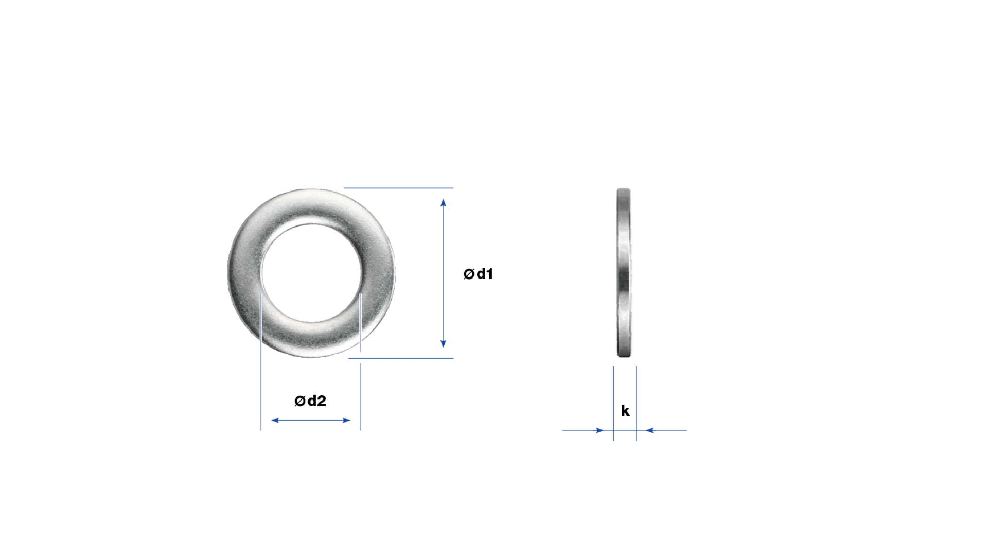 Washer   DIN 125A / ISO 7089