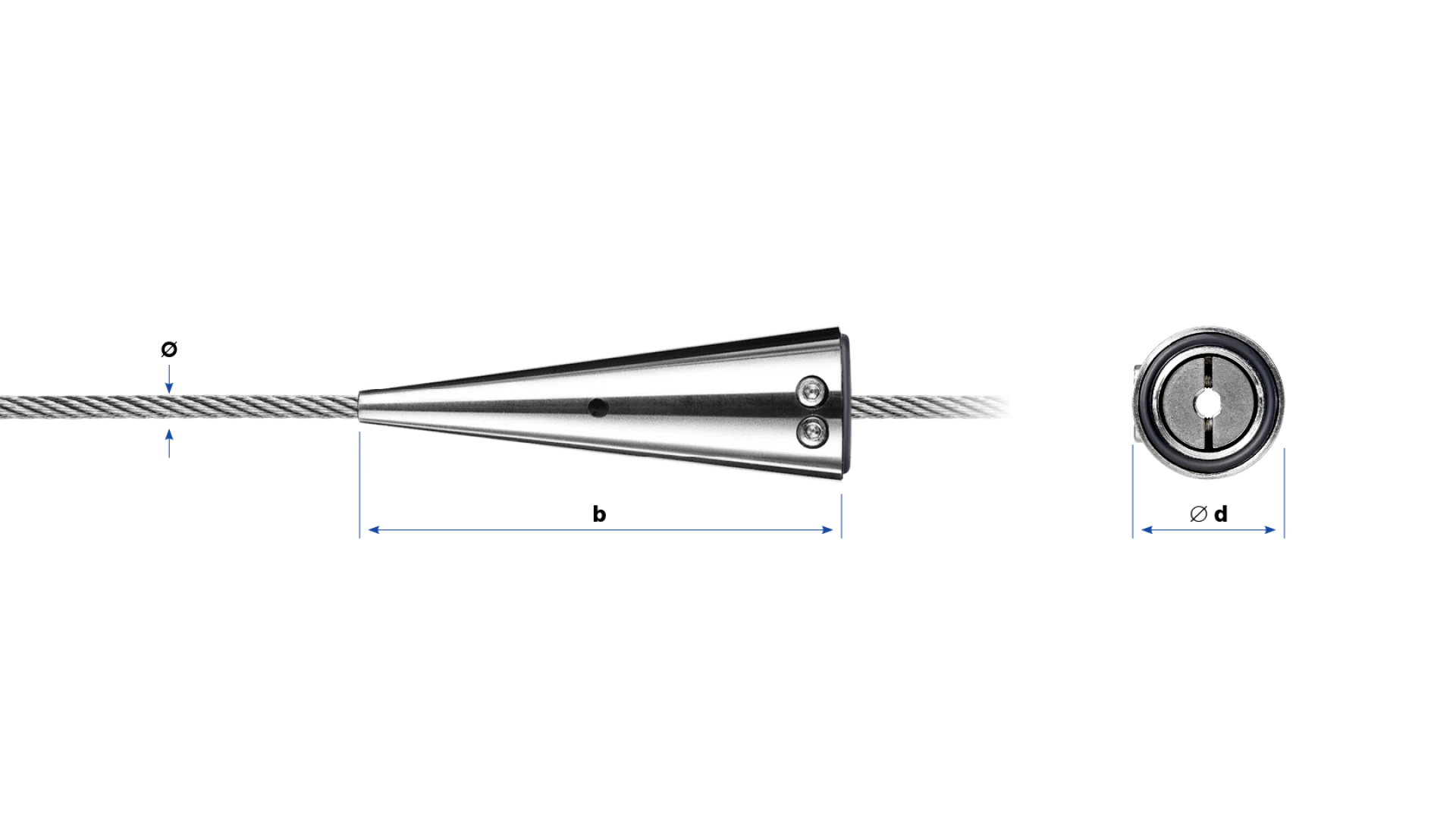 Rope cone screwed Self-assembly