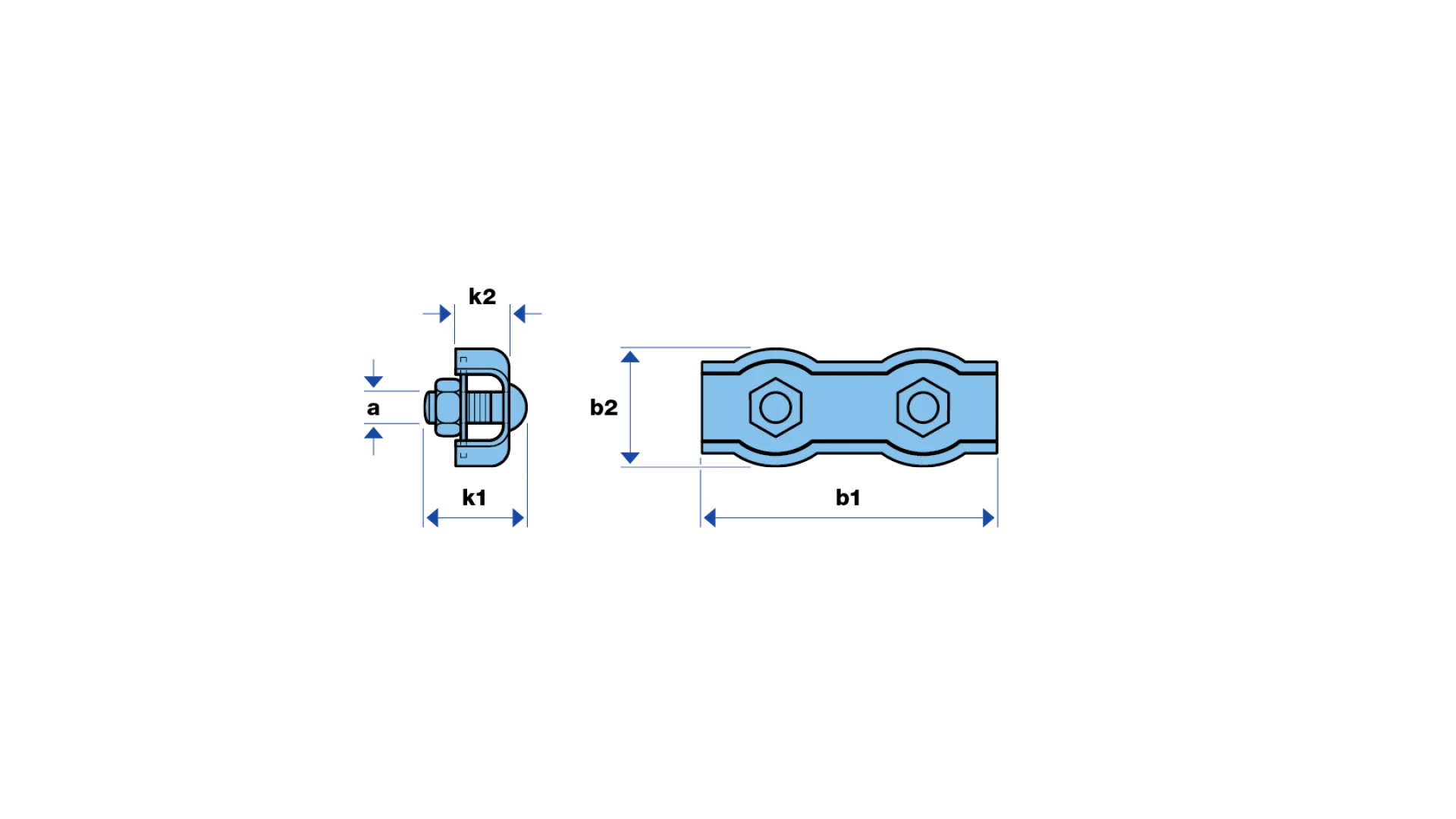 Clip Duplex  Stainless steel