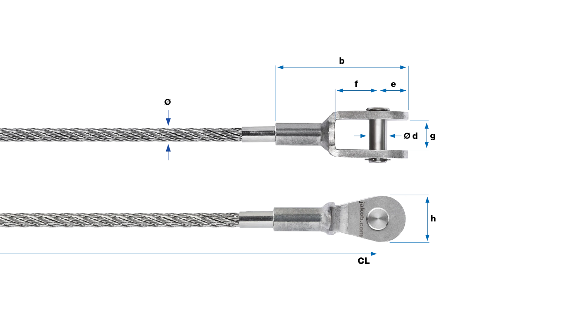 Clevis Classic Vissline round swaged