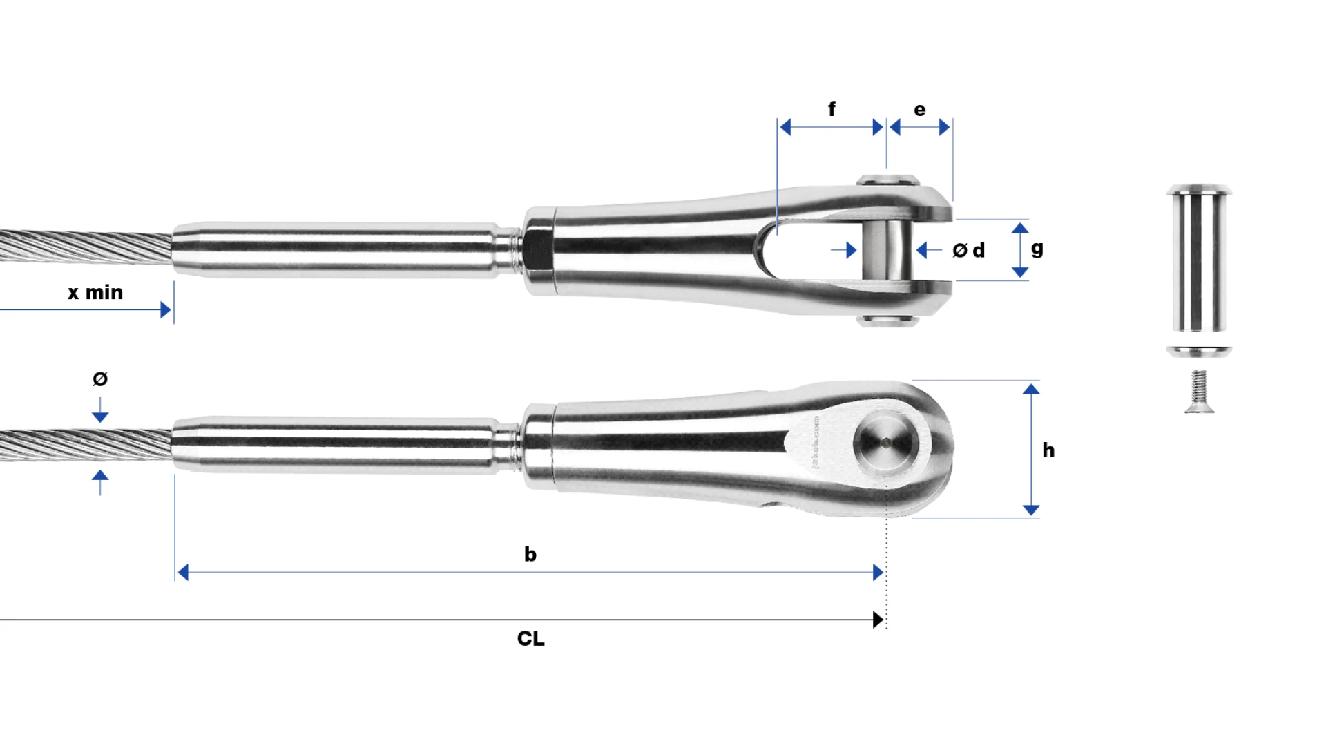 Clevis Forte round swaged