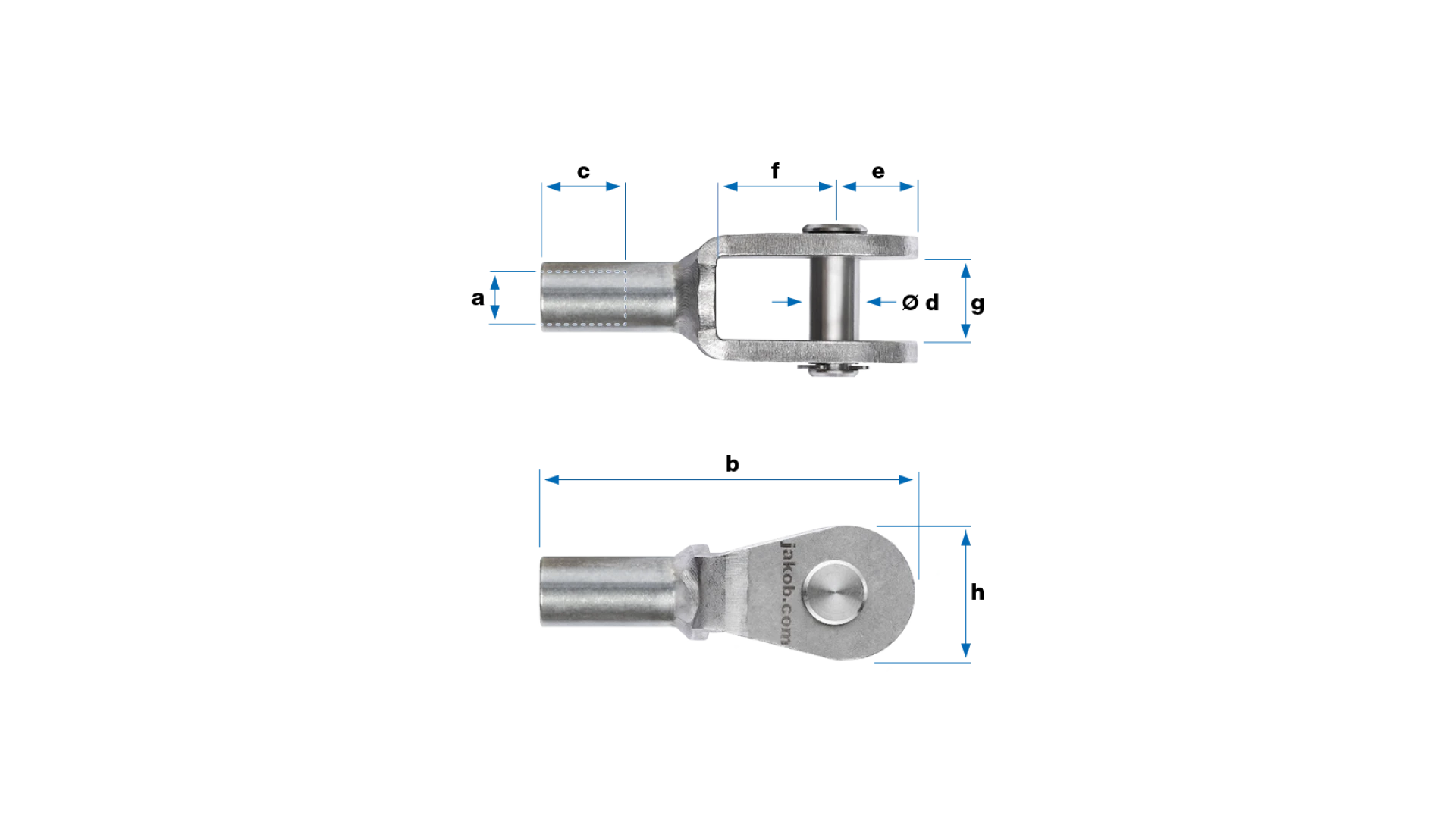 Clevis Classic light with internal thread right-hand