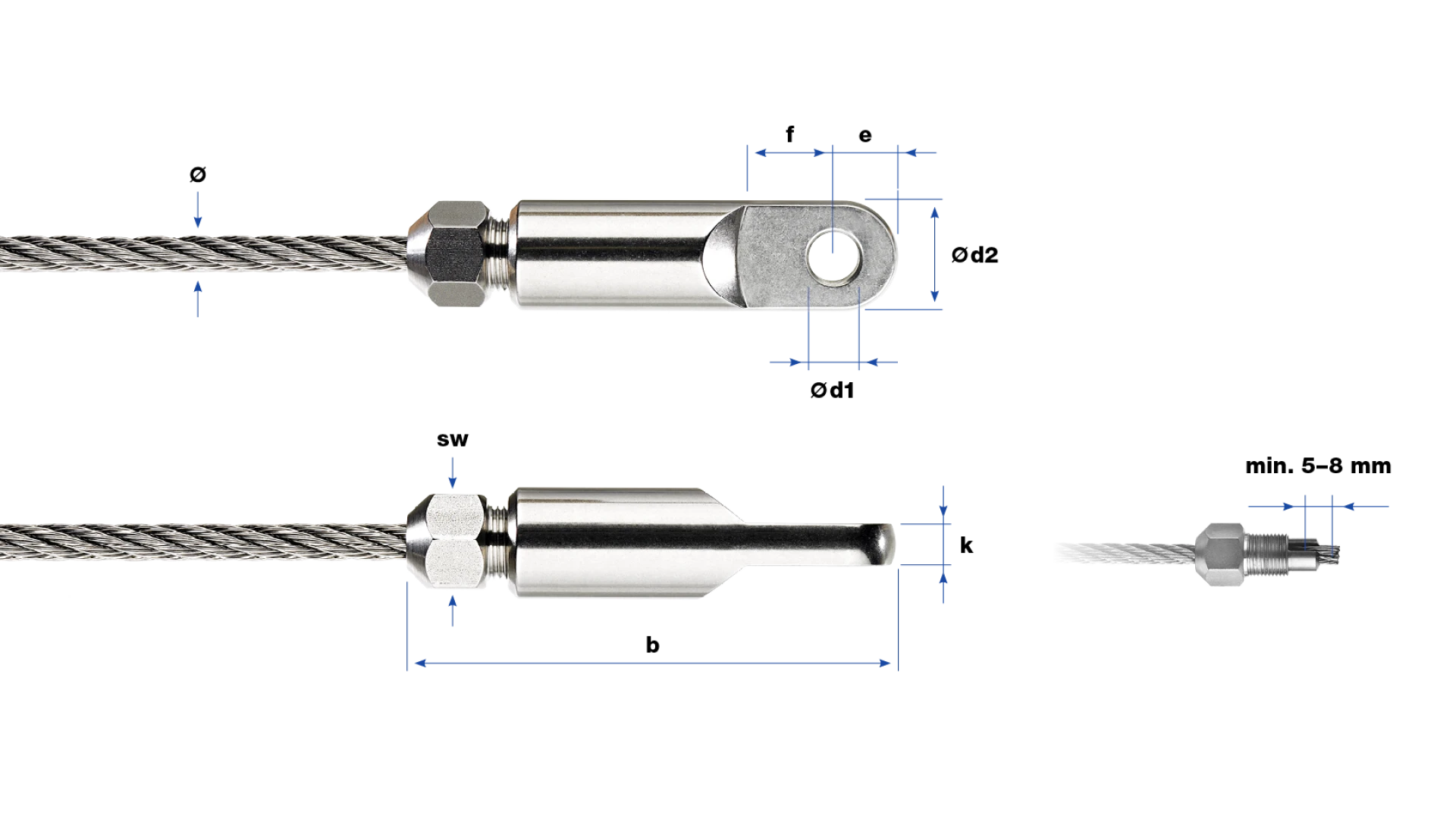 Eye end screwed LT1 Self-assembly