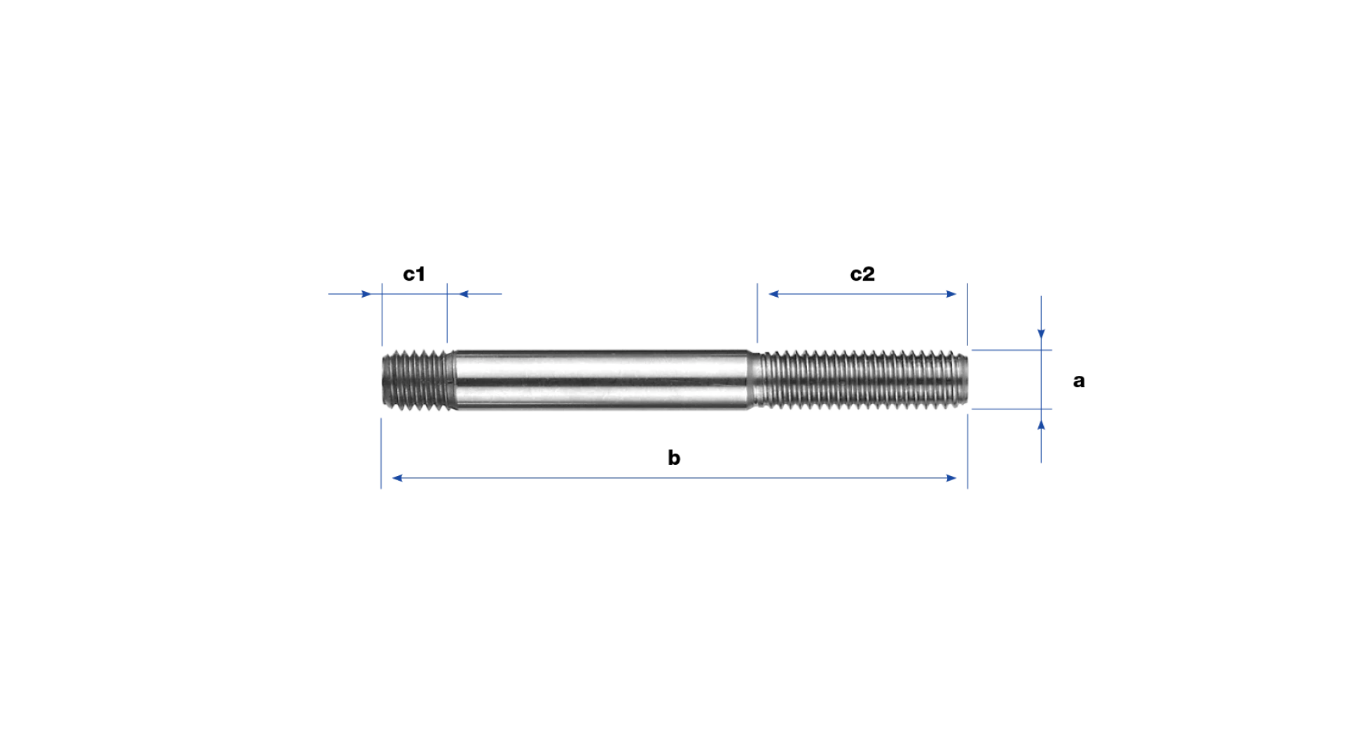 Headless screw with shaft