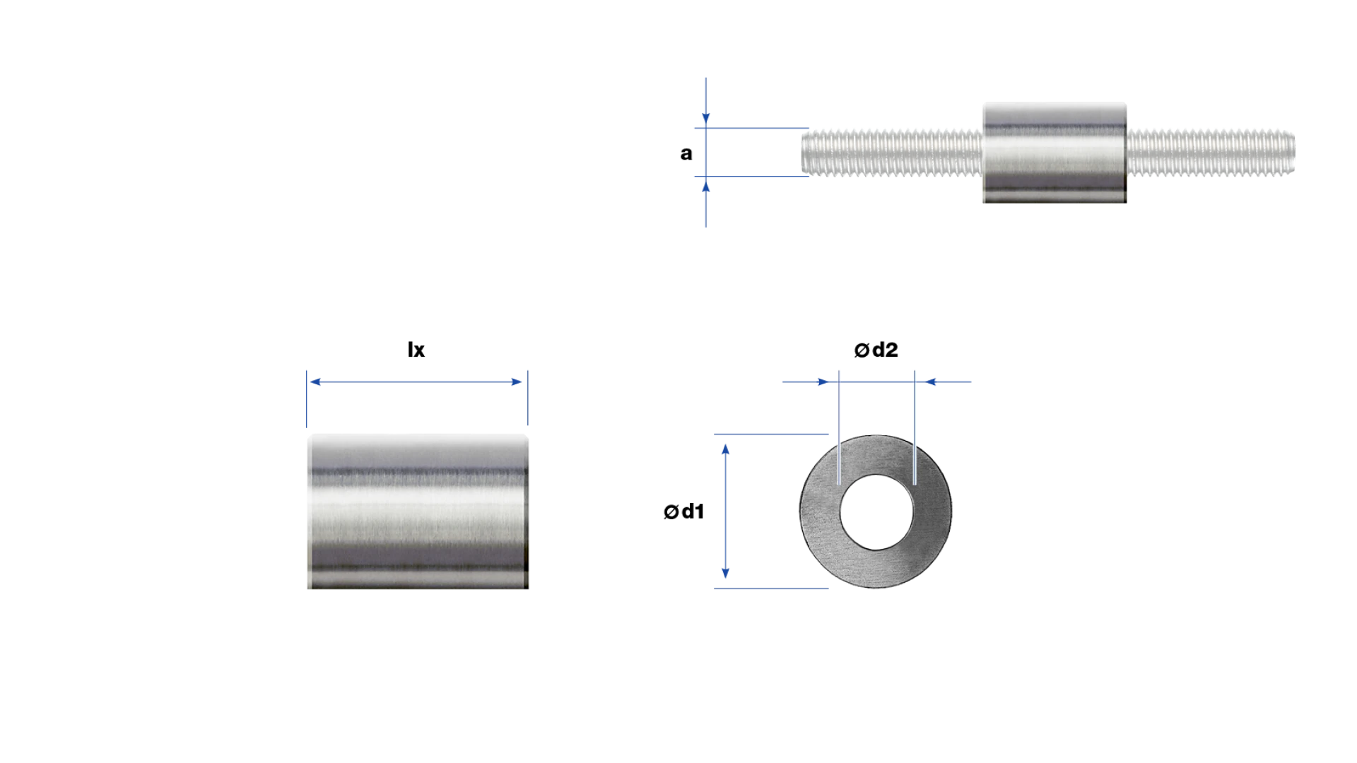 Post fitting flat shape  for external thread