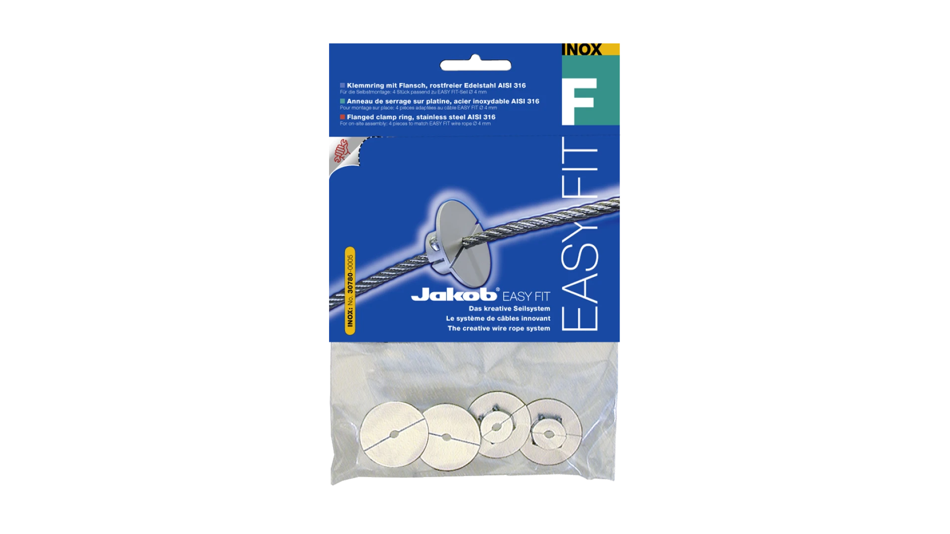 Flanged clamp ring Easy Fit self-assembly stainless steel