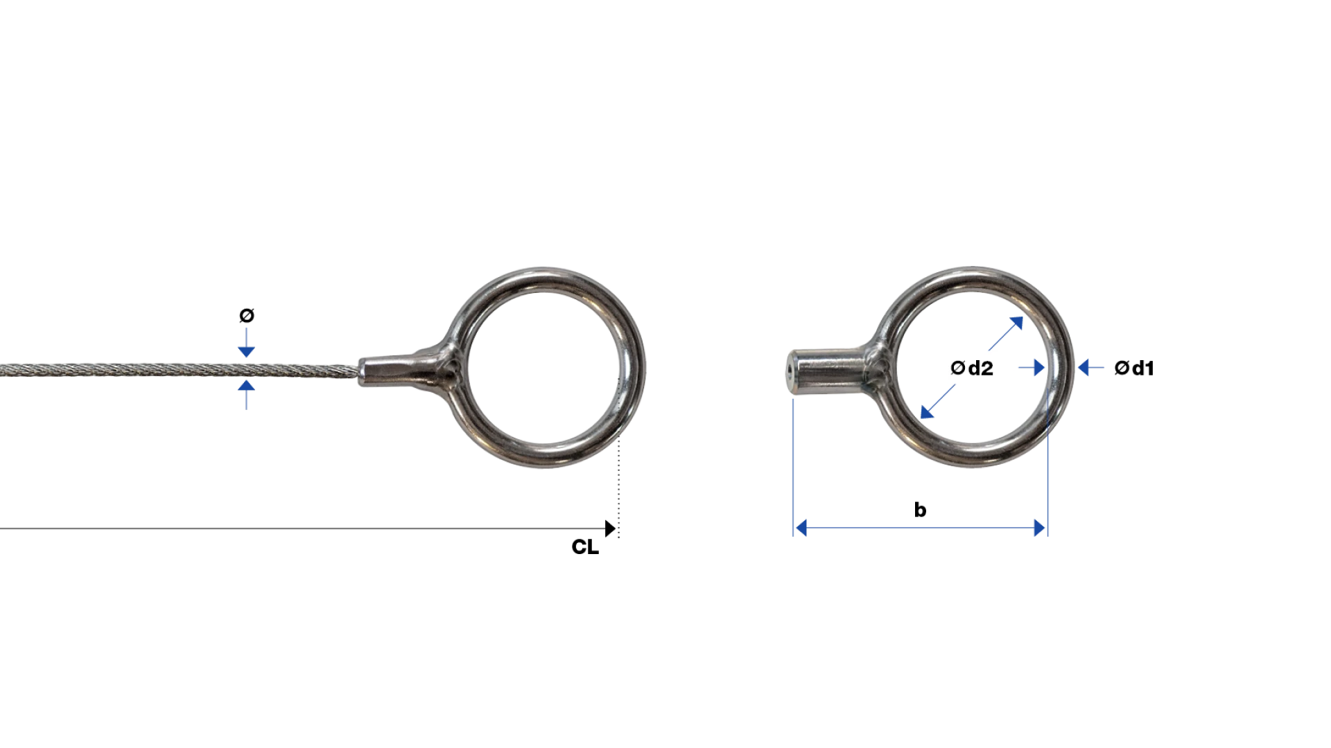Ring Webnet flat swaged for one rope