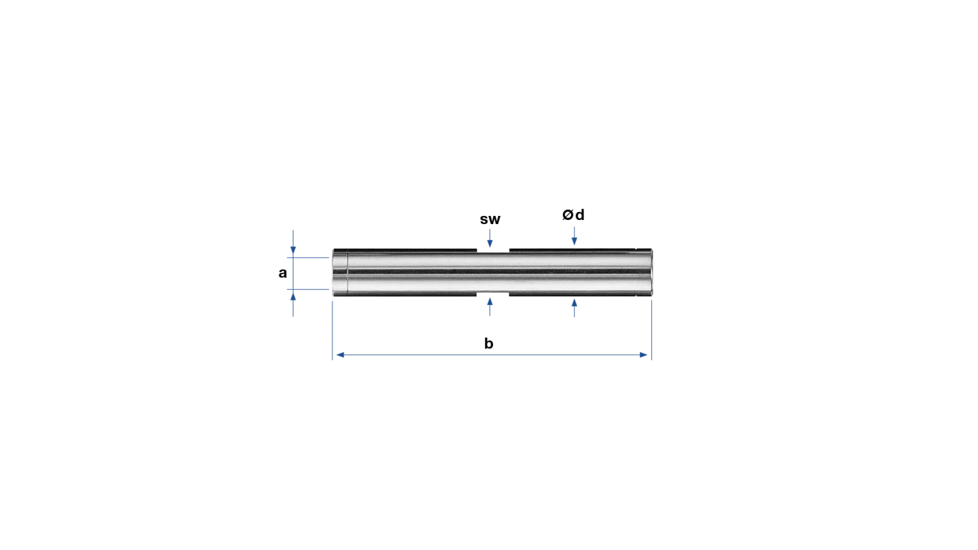 Tensioning sleeve with internal thread GreenGuide