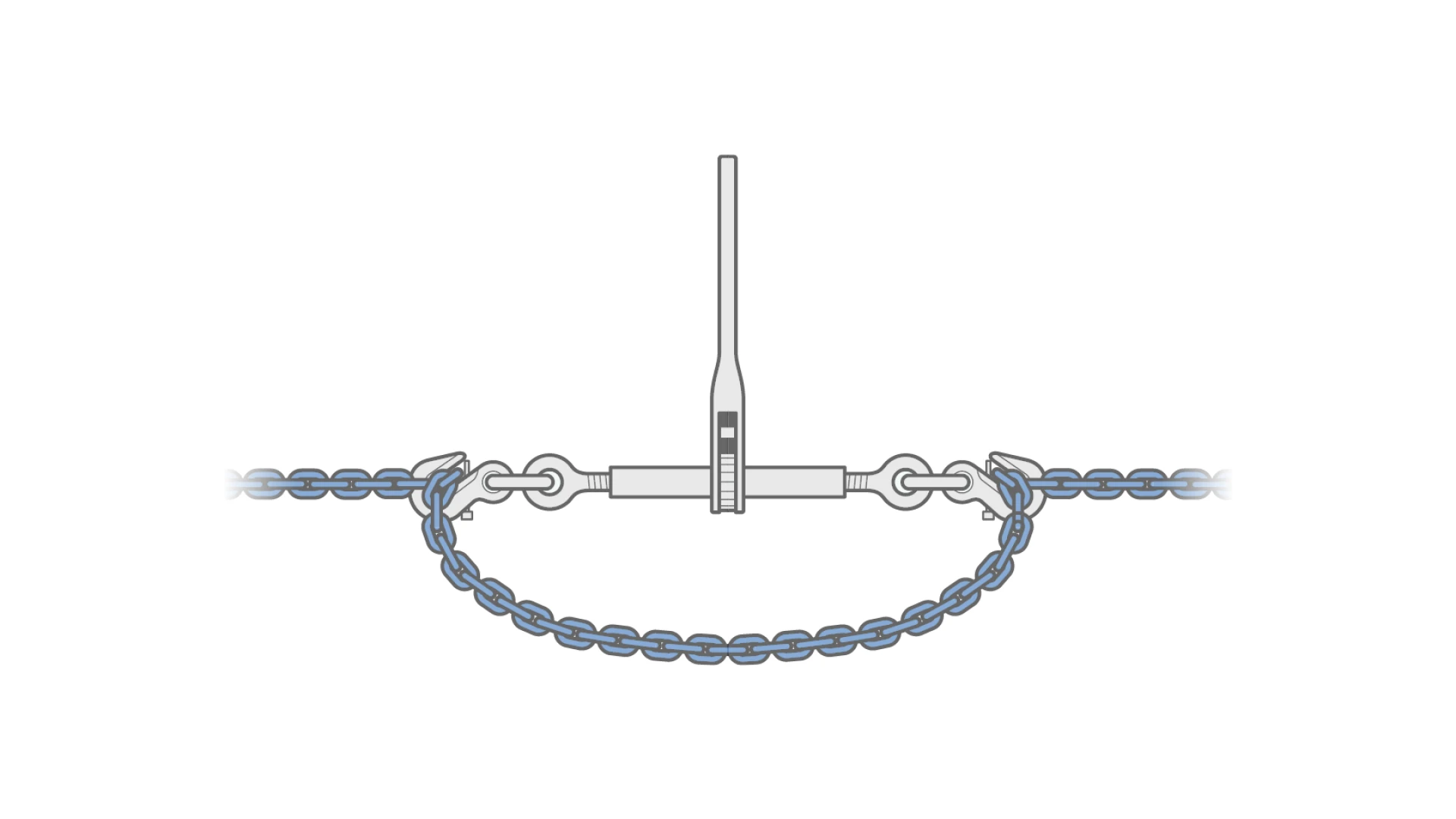 Binder chain with chain-shortening hook on both ends  GK 10