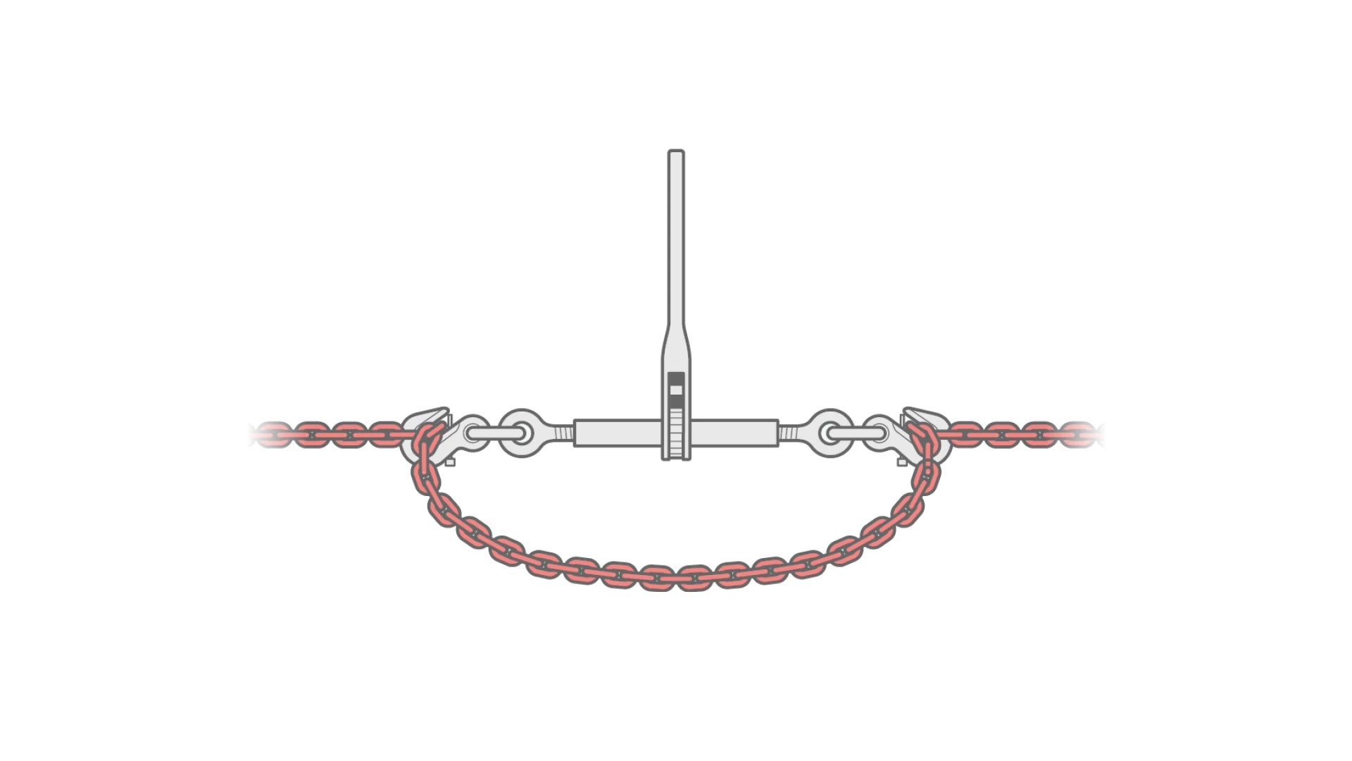 Binder chain with chain-shortening hook on both ends  GK 8