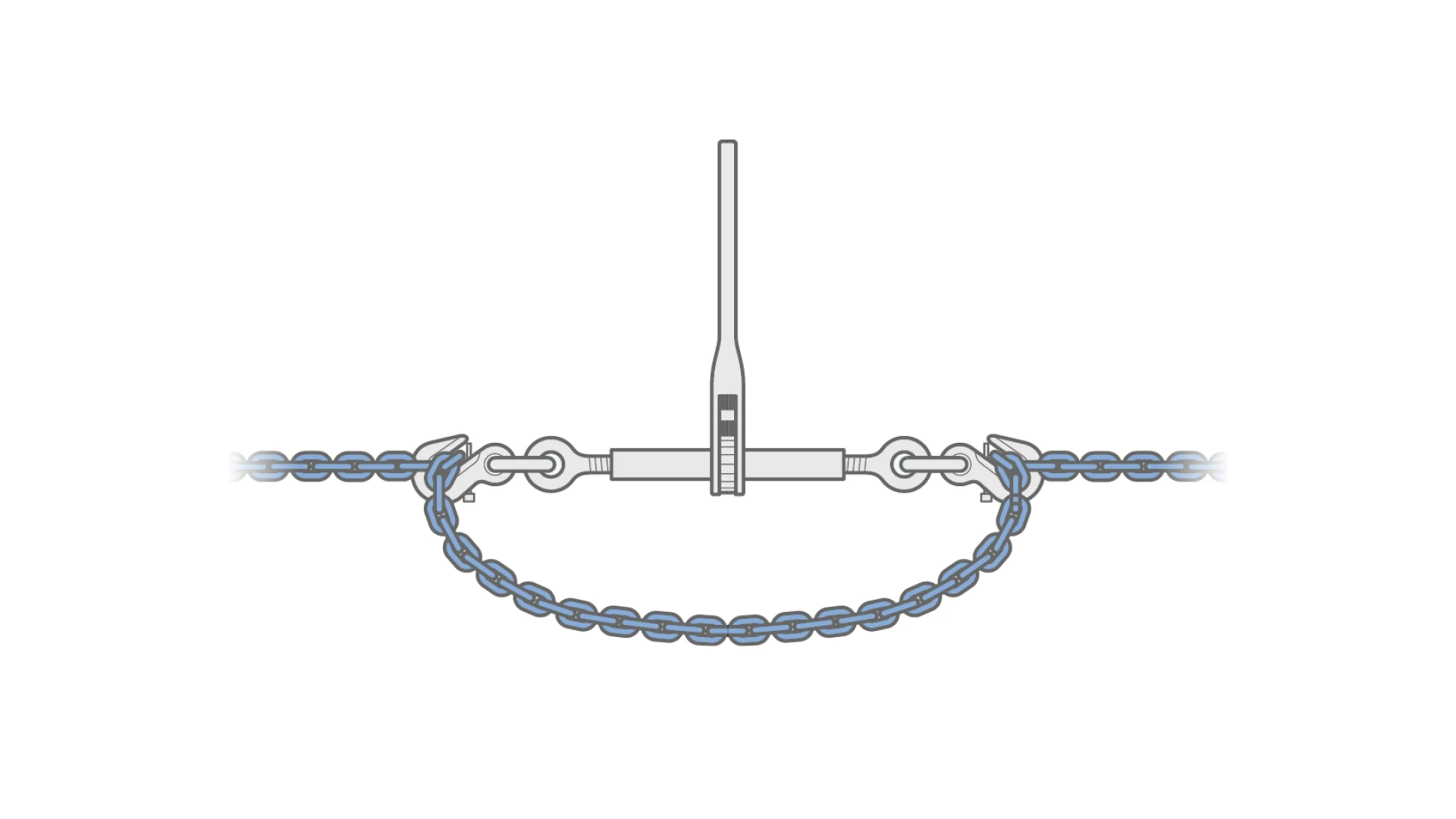 Binder chain with safety hook on both ends  GK 10