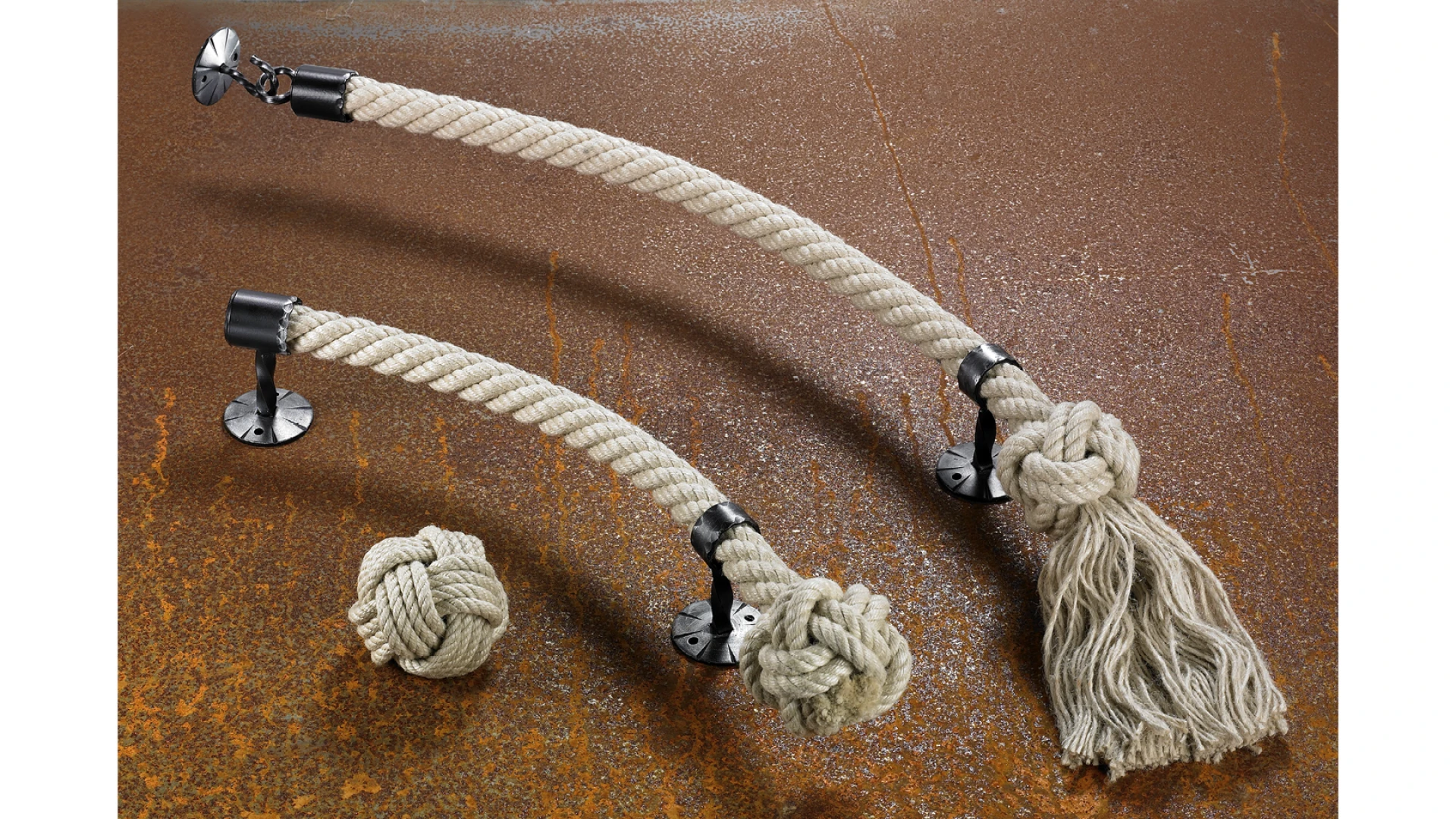 Rope holder for rope railing